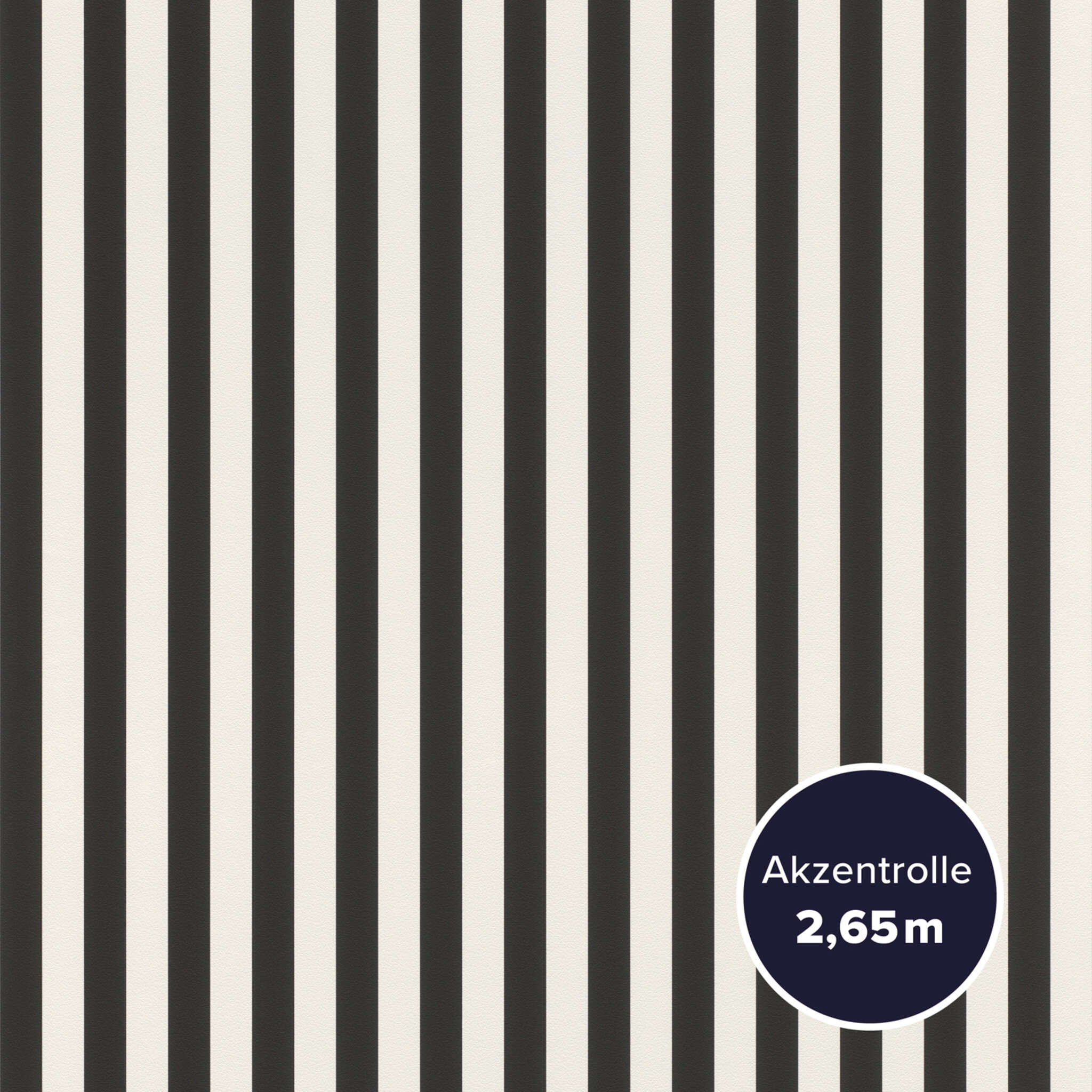 10-372137 D2C Vorschaubild 1 Selbstklebende Tapete Lenny - Streifen in Schwarz-Weiß - 2,65m x 0,53m