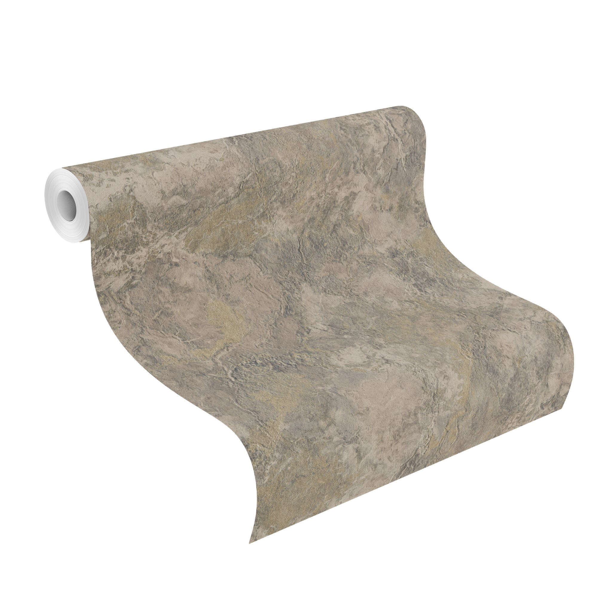 10-497250 Rolle abgerollt 1 Echo non-woven wallpaper in brown - Factory VI 497250