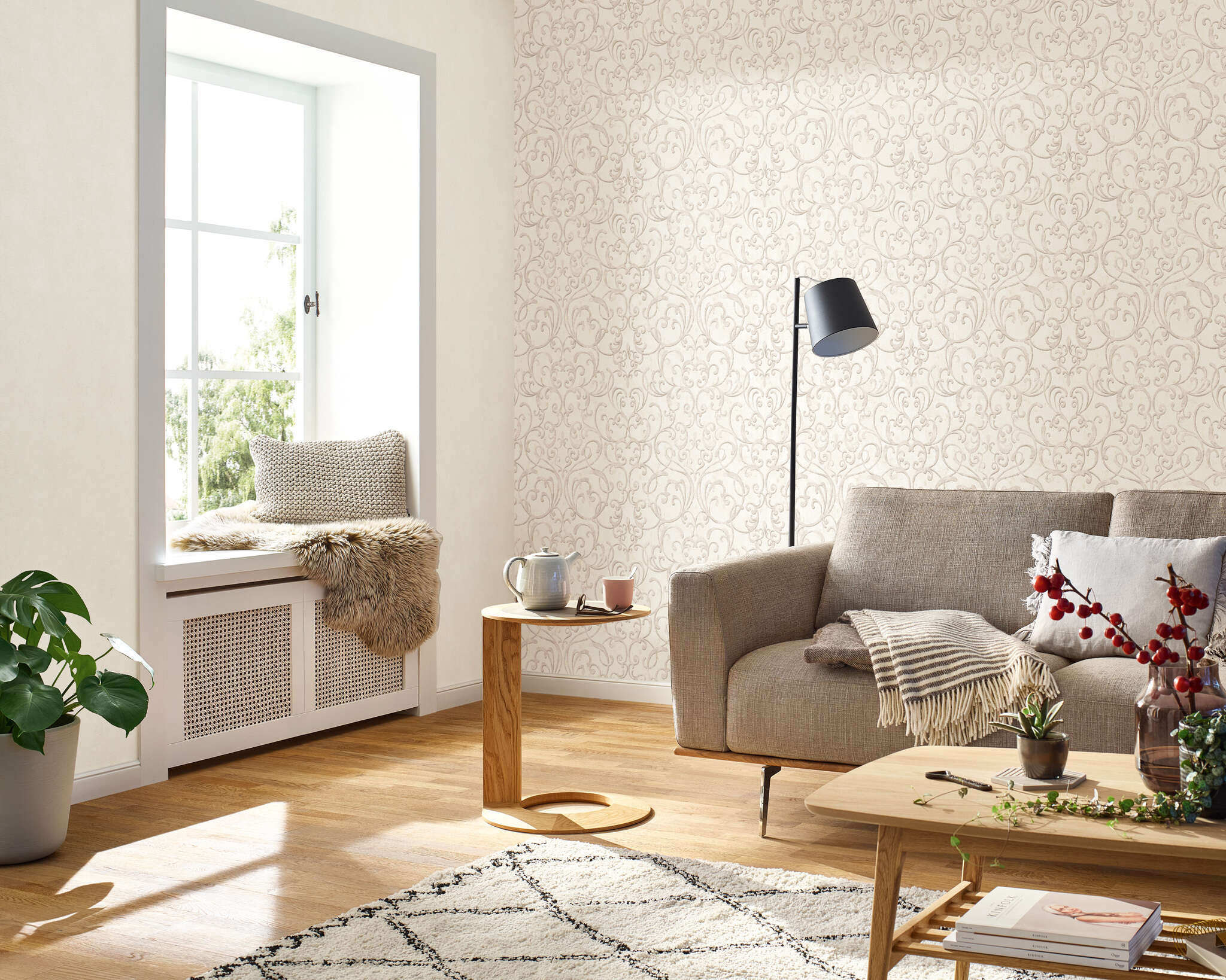 10-651607 Raumbilder 1 Non-woven wallpaper in white-cream white Selection 651607