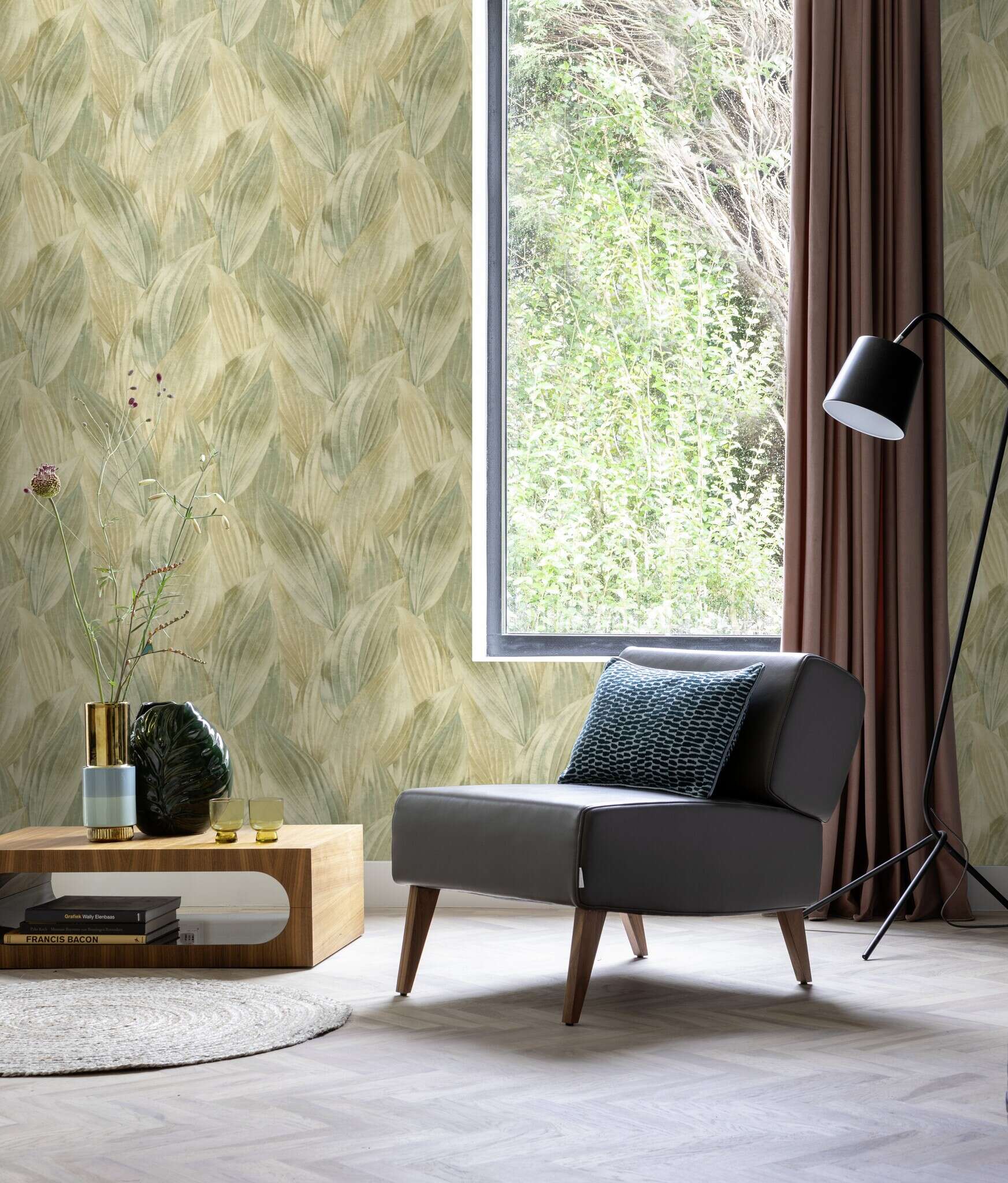 10-571547 Raumsituationen 2 Non-woven wallpaper in green Back To Nature 571547