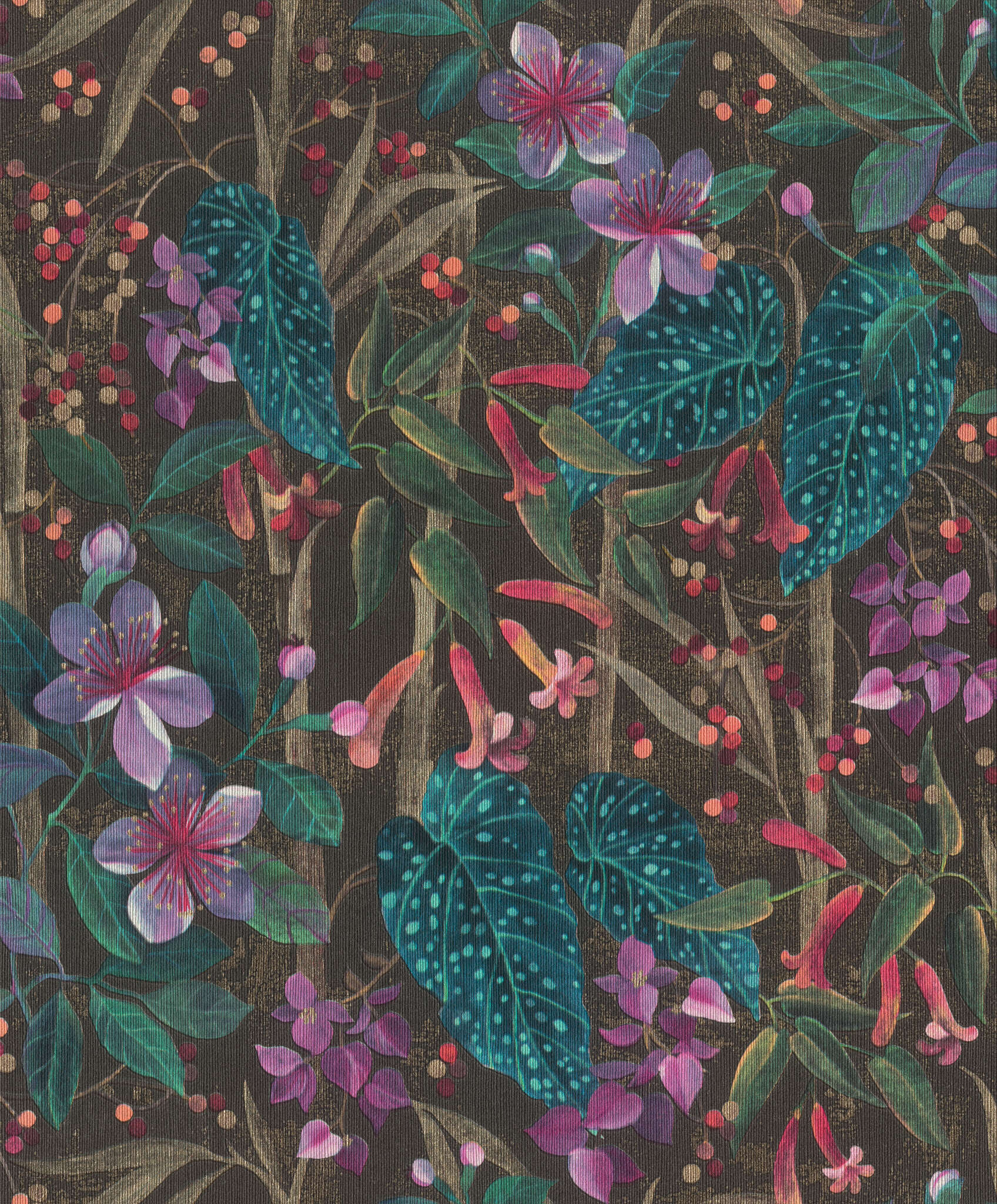 10-538236 Artikelscan 1 Blätter-Tapete mit Blüten und Pflanzen