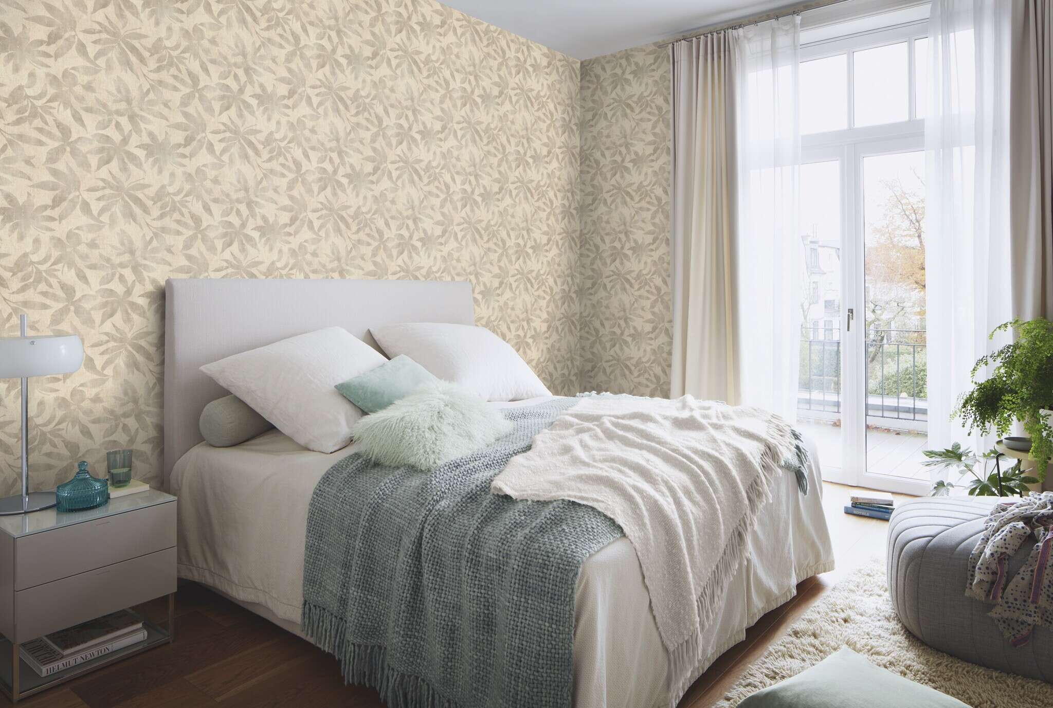 10-941043 Raumsituationen 1 Papier peint intissé beige-turquoise Golden Hour 941043