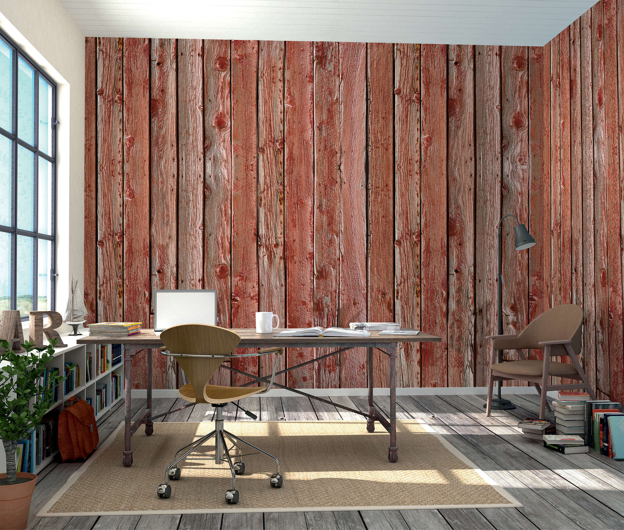 10-100372 Raumbilder 1 Young Artists photo wallpaper wood look 100372