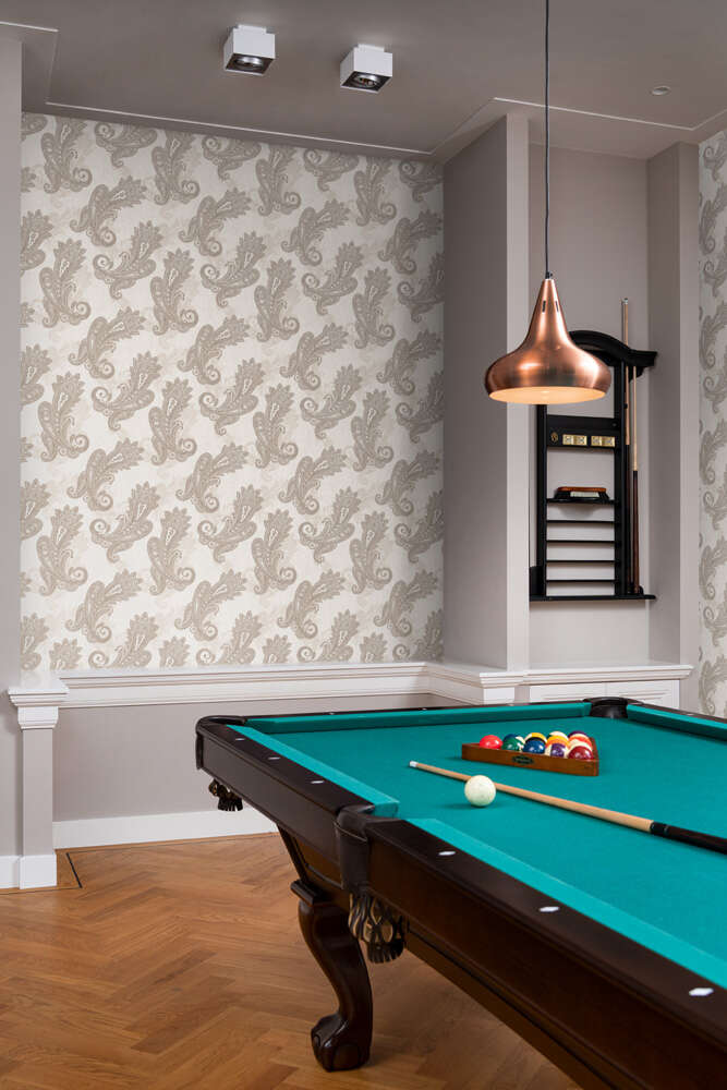 10-746419 Raumbilder 1 Room with Oriental wallpaper with paisley-style ornaments