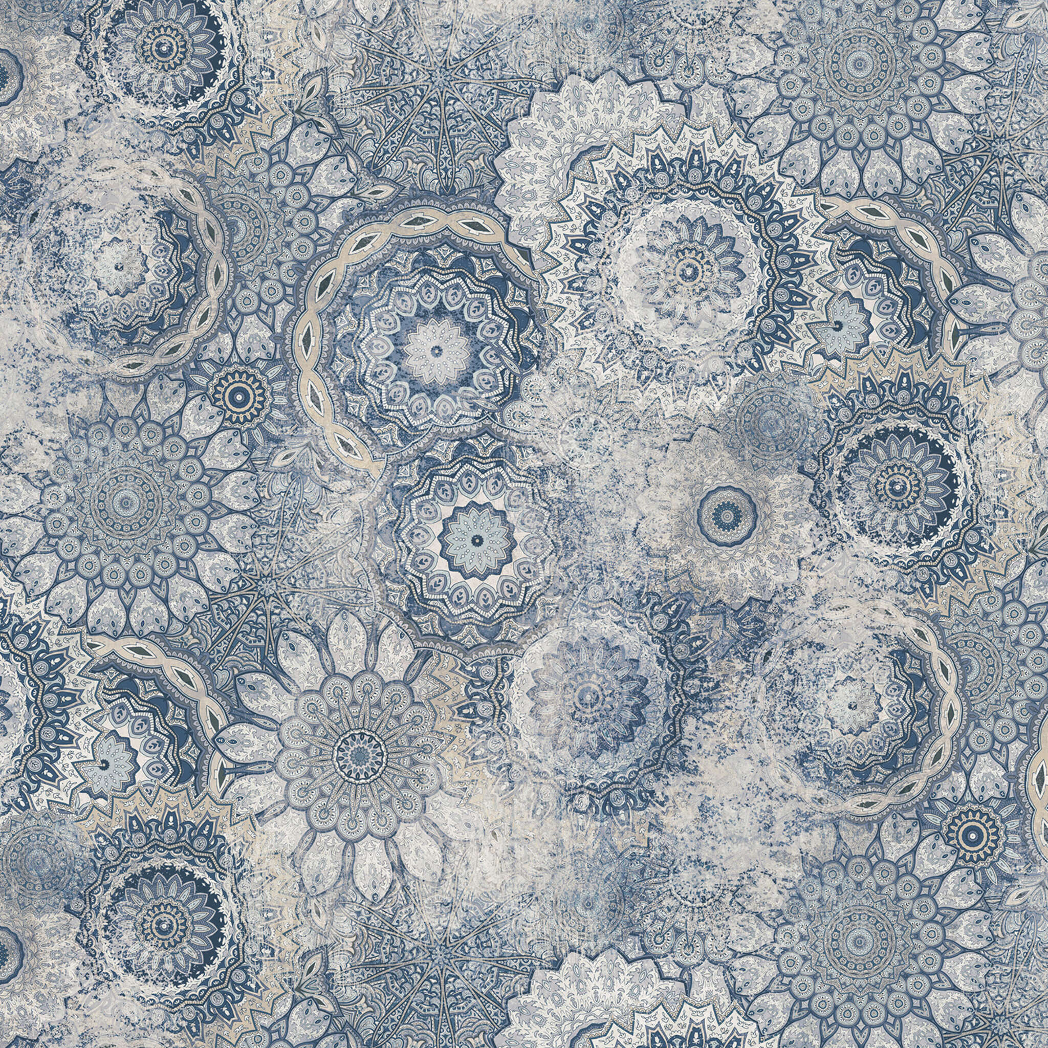 10-363029 D2C Vorschaubild 1 magicwalls Papier peint Mandala bleu 363029