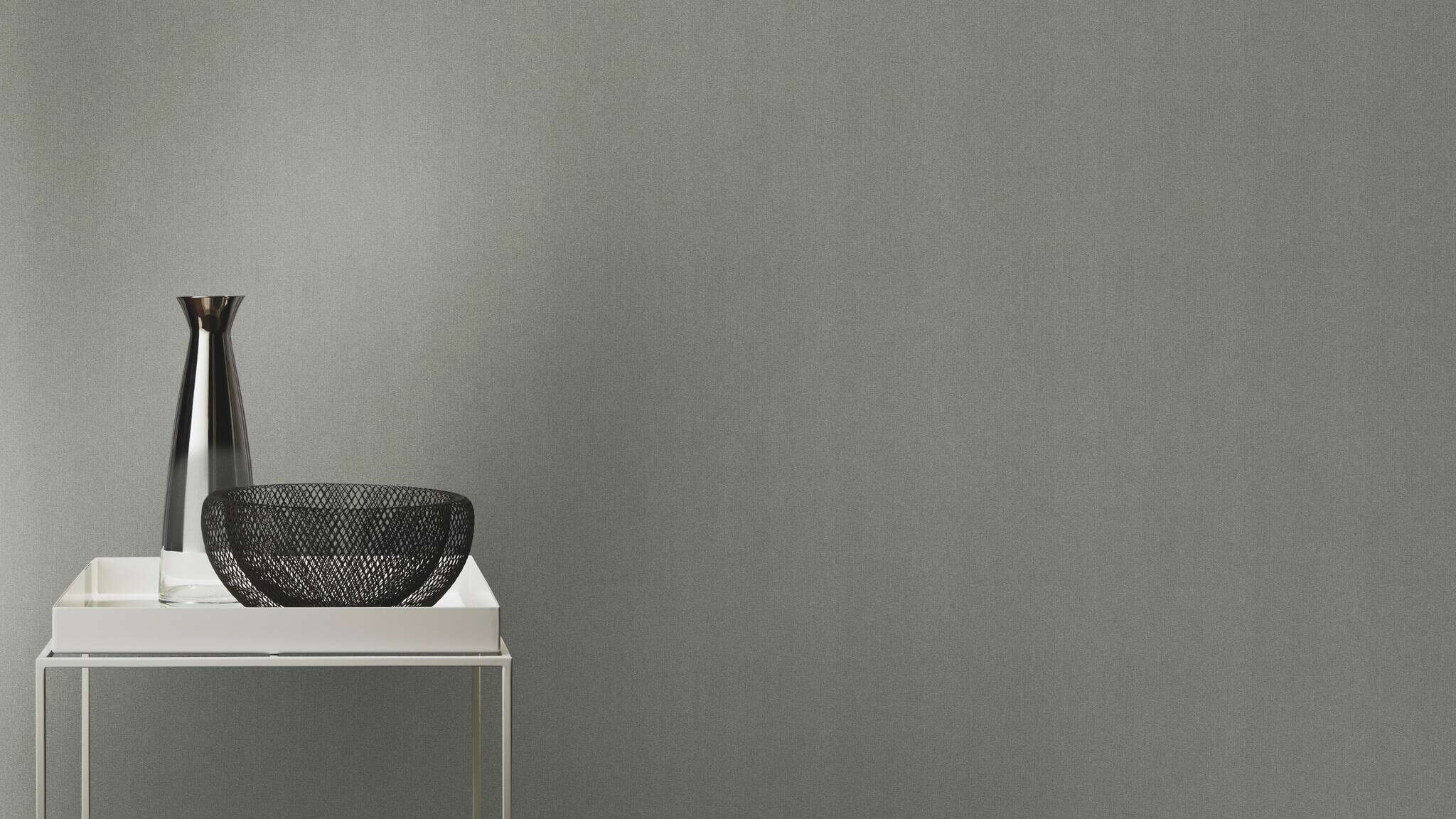 10-441611 Raumsituationen 3 Papier peint intissé uni gris-perle gris foncé Welcome Home 441611