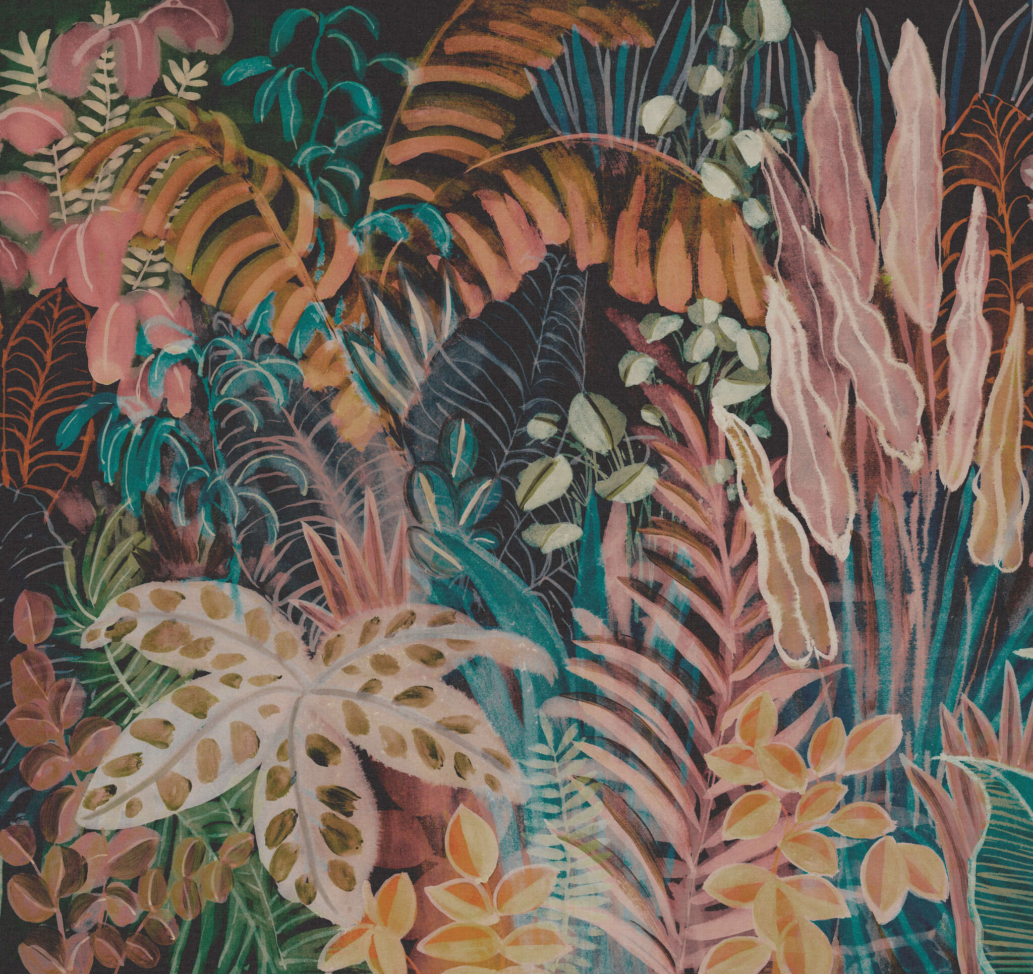 SCHÖNER WOHNEN- Wall mural collection XXL BOTANICAL in black 366693