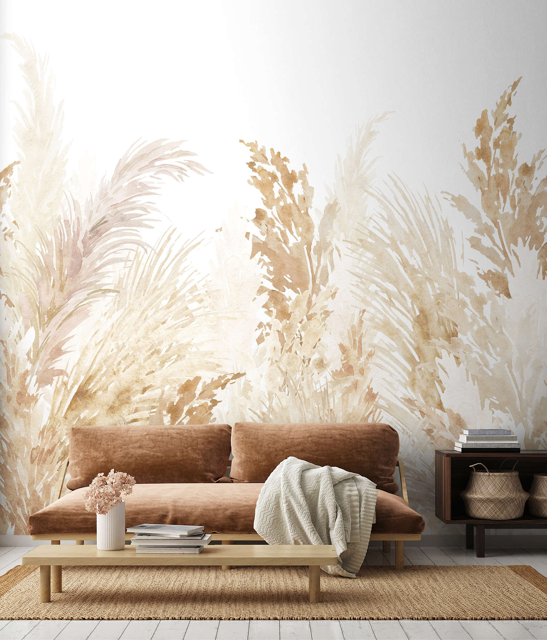 10-300073 Raumbilder 1 Wall mural Pampas in Brown | Roomblush - RB470