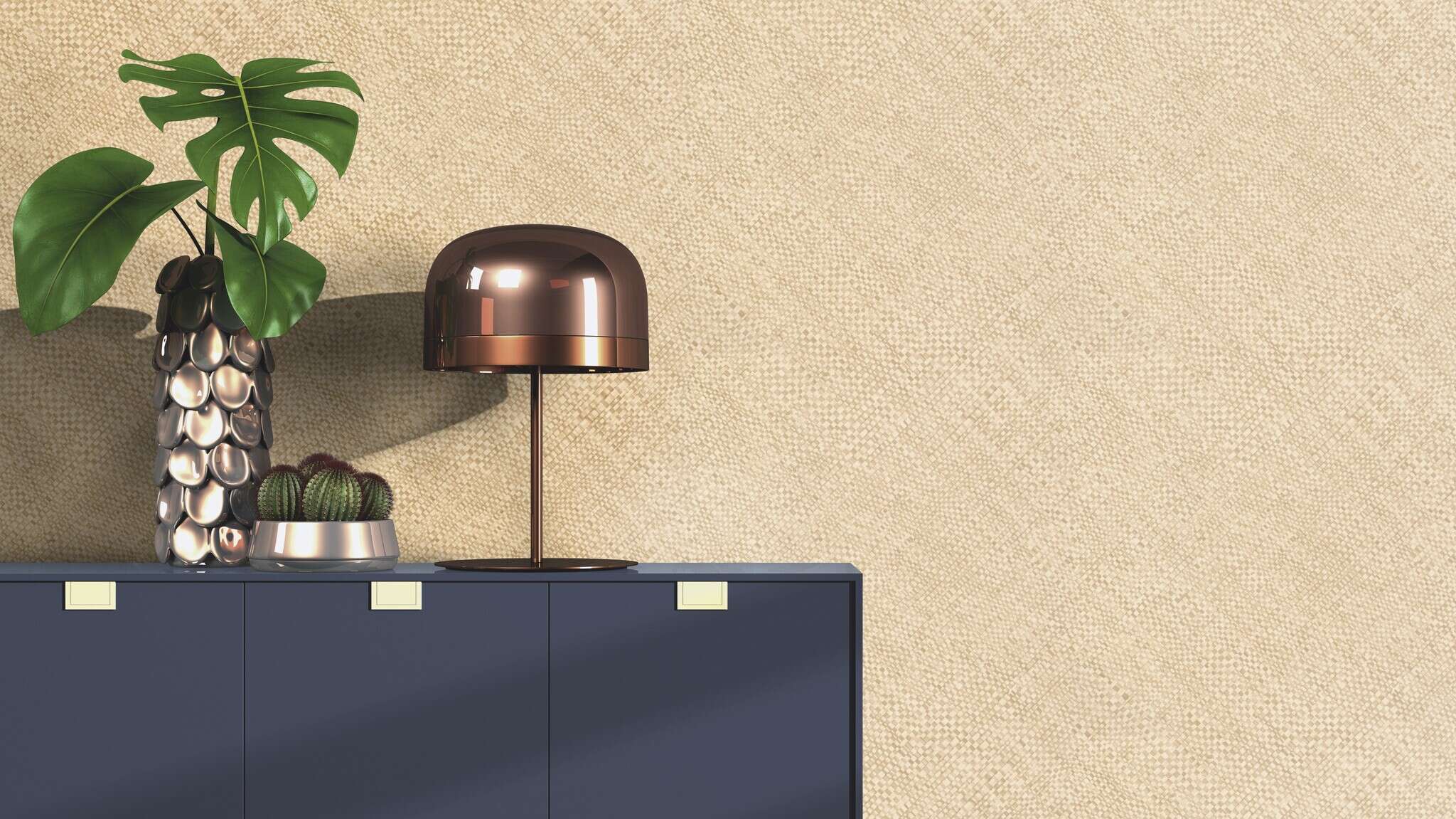 10-709438 Raumsituationen 1 Non-woven wallpaper in beige Farmhouse 709438