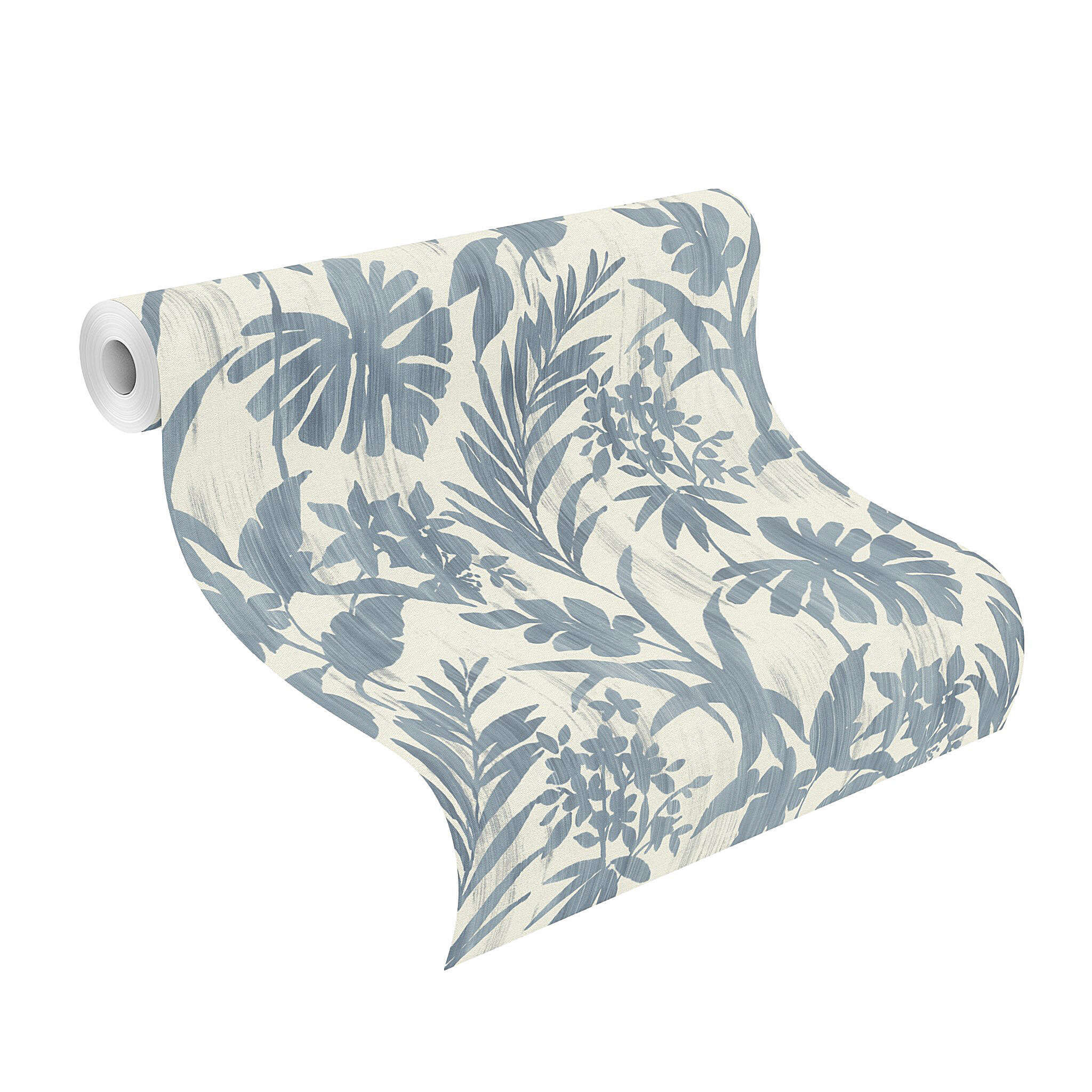 10-410563 Rolle abgerollt 1 Non-woven wallpaper in blue Beachhouse 410563