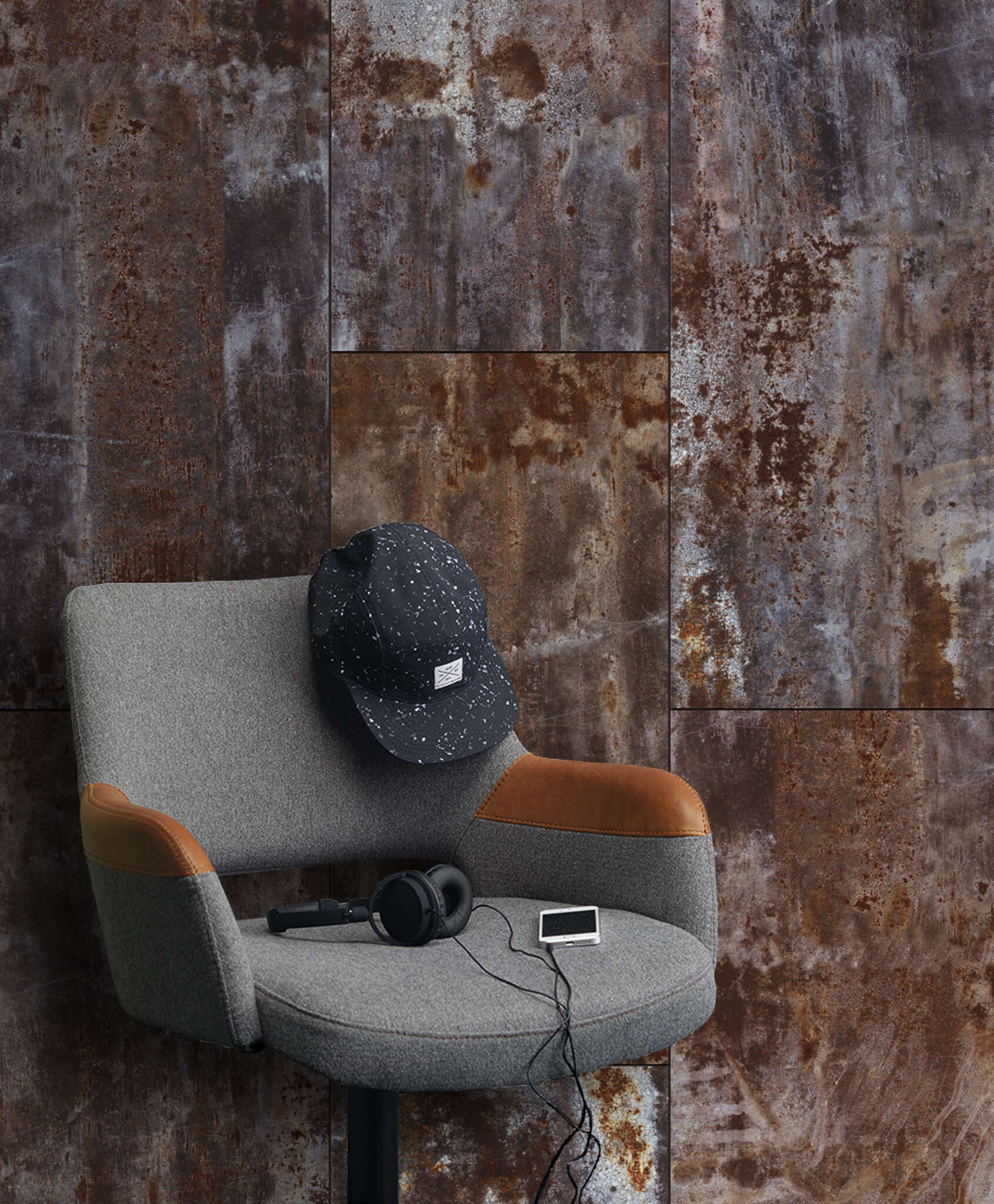10-940909 Raumsituationen 4 Rust non-woven wallpaper in brown Selection Digital 940909