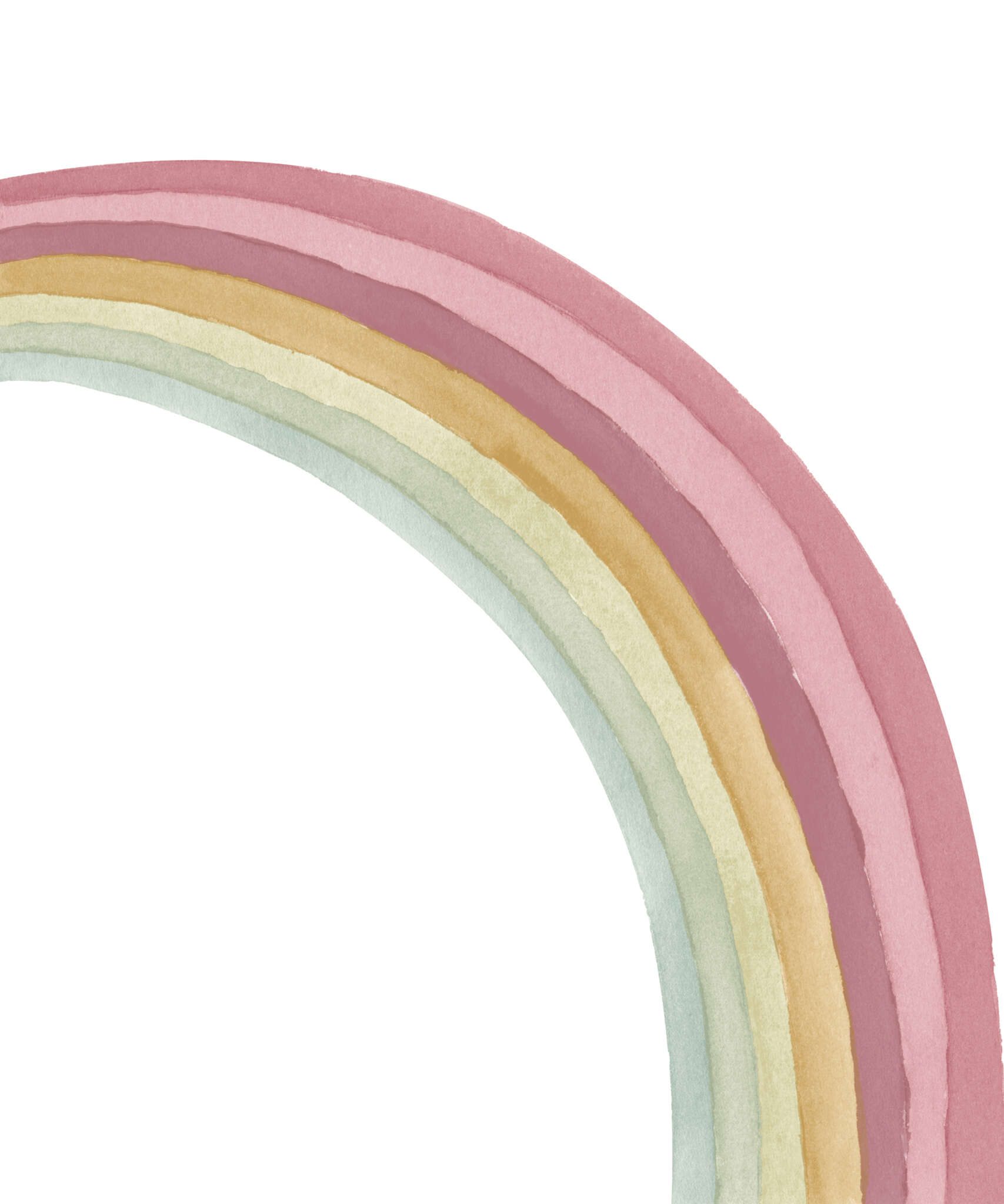 253269 - Wandbild - Halber Regenbogen in blassen Wasserfarben Bambino XIX Papier peint arc-en-ciel pastel 253269