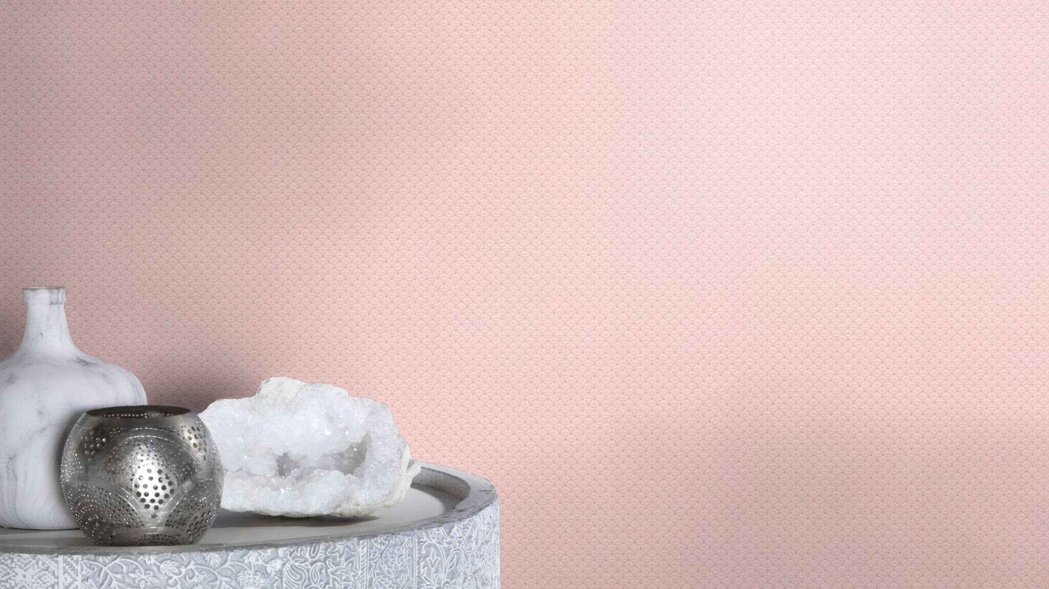 10-506778 Raumsituationen 2 Check non-woven wallpaper in pink-pale pink Selection 506778