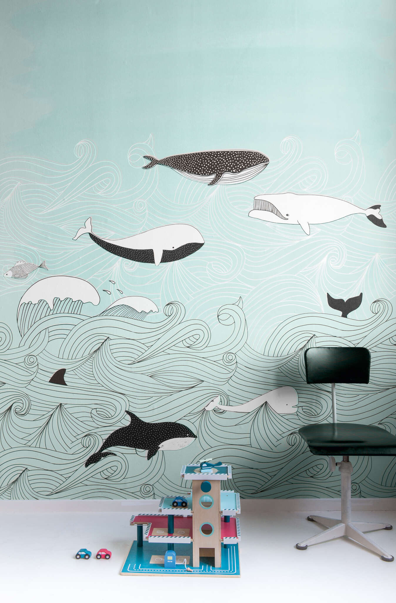 10-842500 Raumbilder 1 Papier peint intissé turquoise Selection Digital 842500