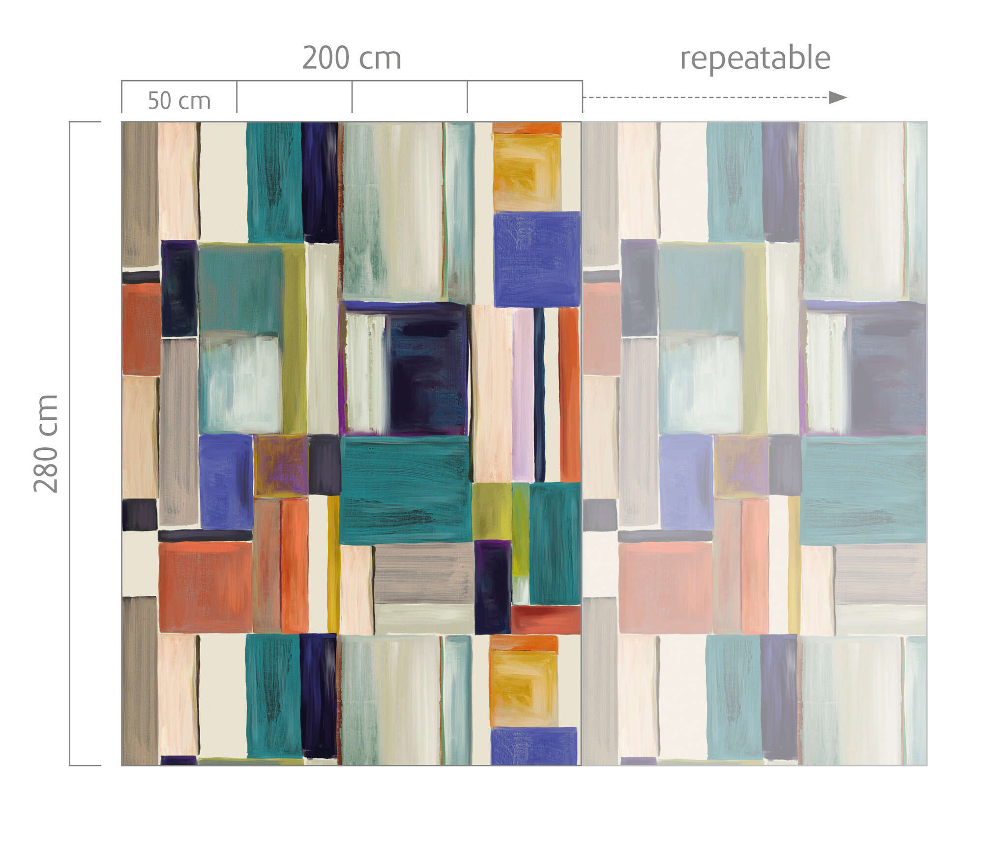 10-300171 Bildauschnitt 1 Wall mural Color Blocks in Green | Roomblush - RB474