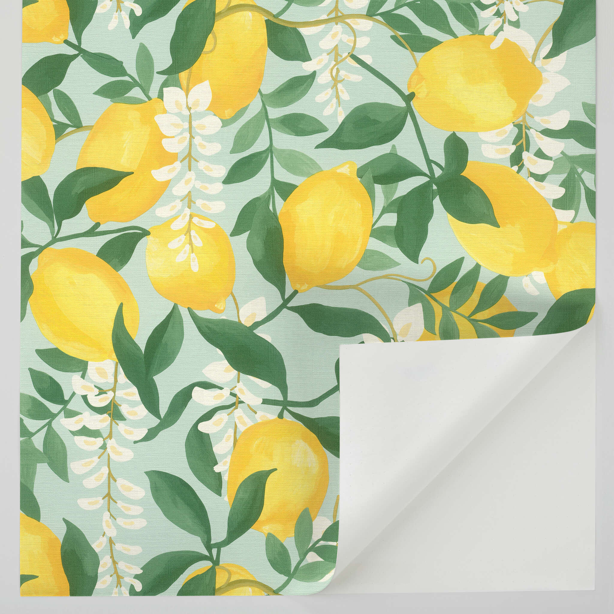 10-371215 Detailaufnahmen 3 Papier peint adhésif Portofino 371215 - Motif citron jaune, vert et blanc