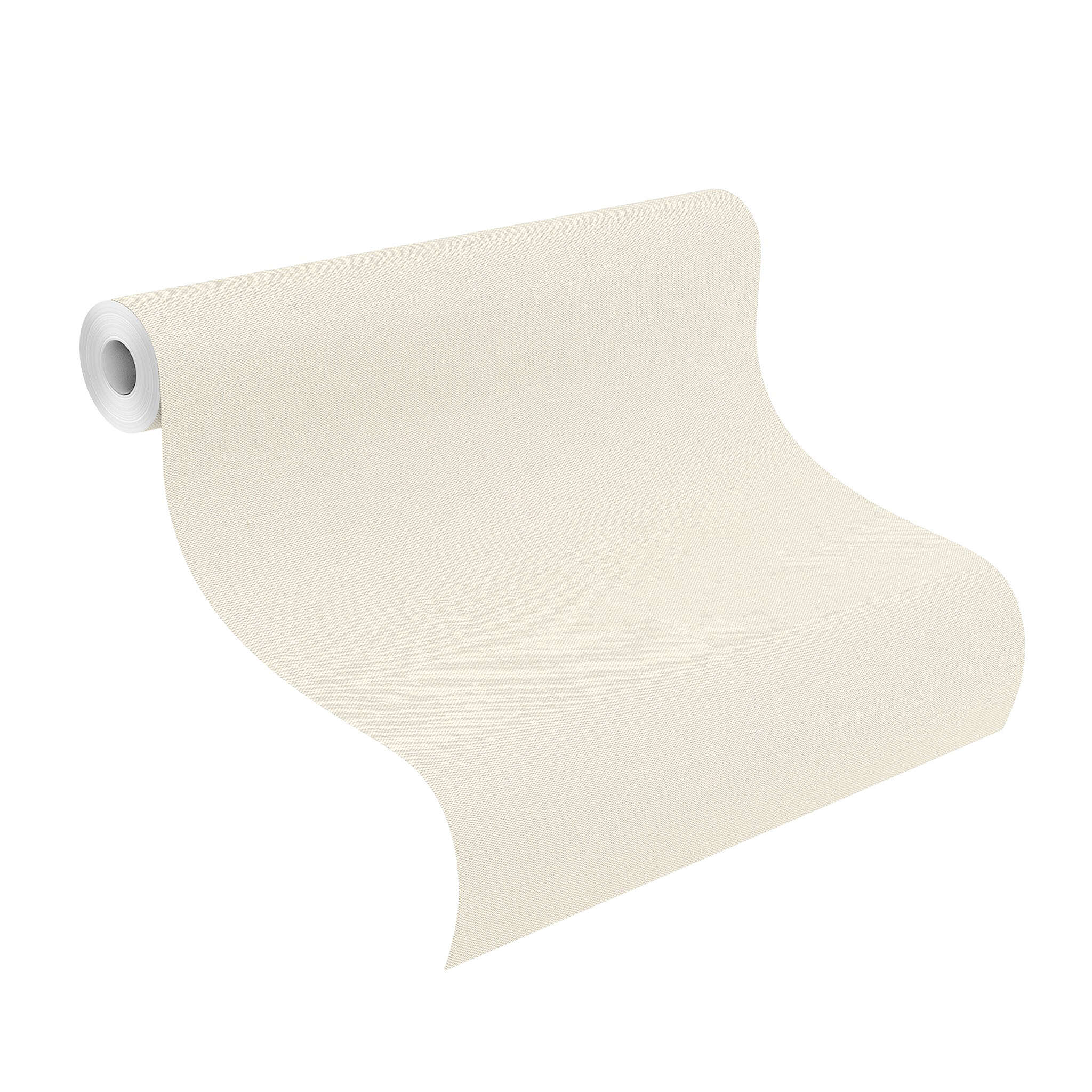 10-633351 Rolle abgerollt 1 Rouleau de déroulé avec Papier peint uni avec une texture textile granuleuse