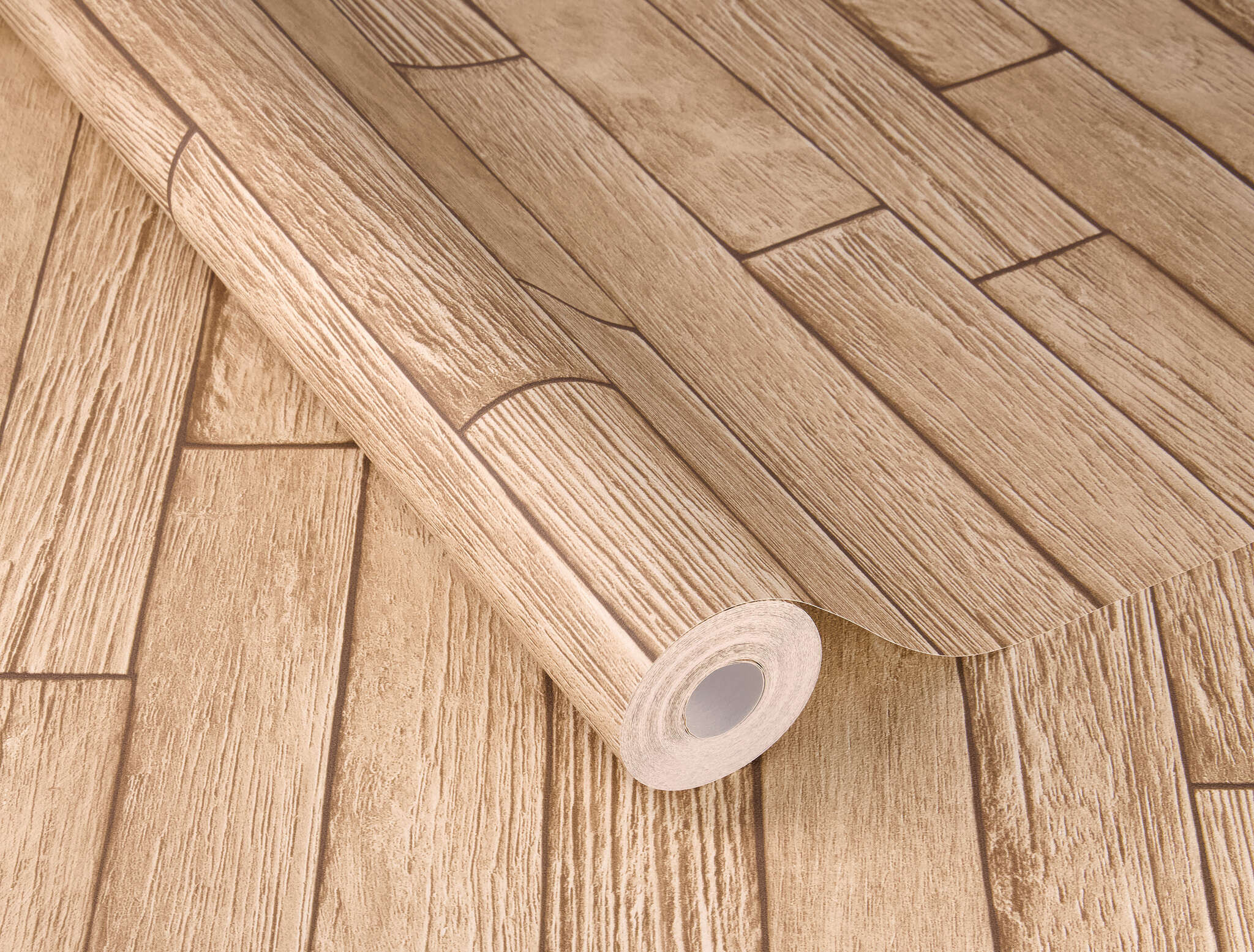 10-822540 Detailaufnahmen 1 Non-woven wood wallpaper in cream Selection vinyl/non-woven 822540