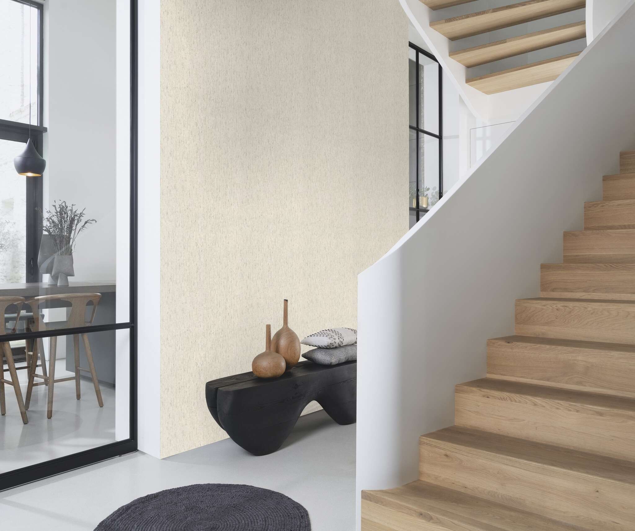 10-571042 Raumsituationen 1 Non-woven wallpaper in gray Back To Nature 571042