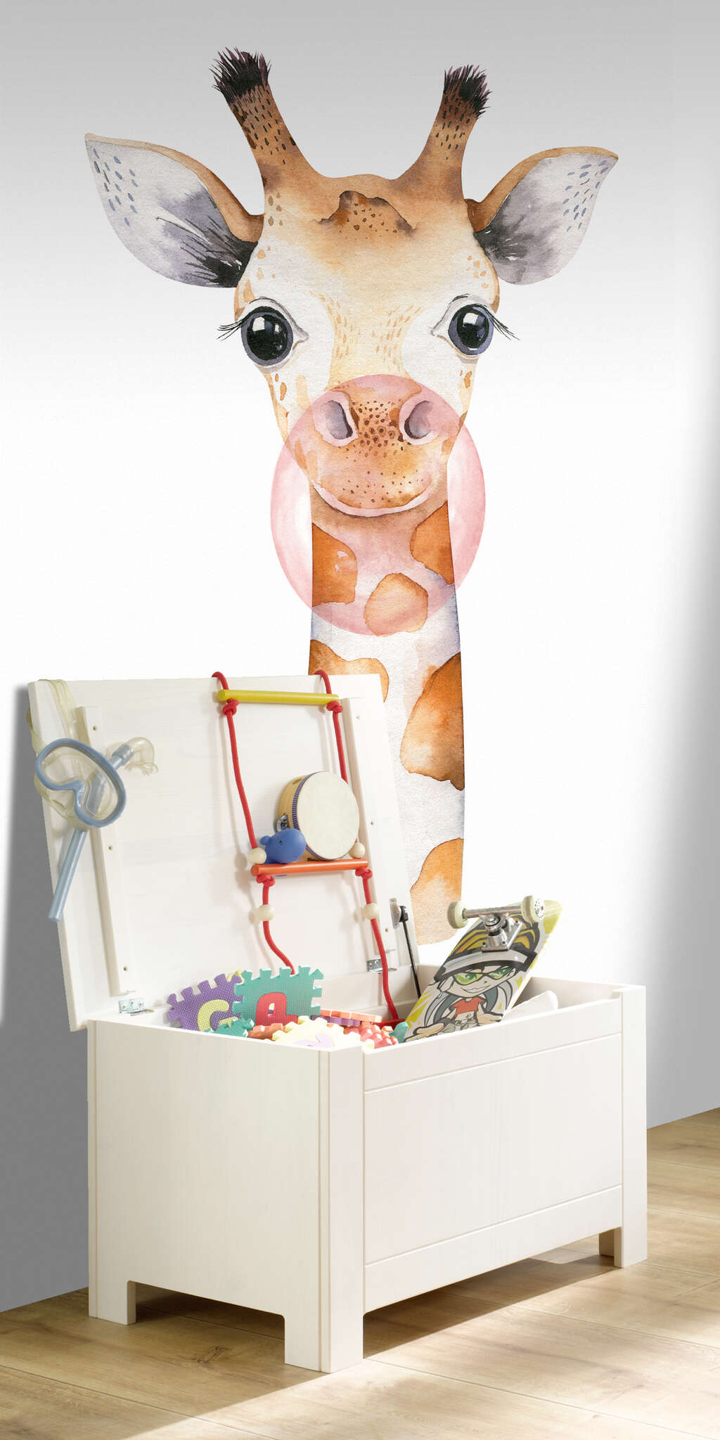 Kinderzimmer mit 253306 - Wandbild - Fein gezeichneter Giraffenkopf Bambino XIX Fototapete Giraffe 253306