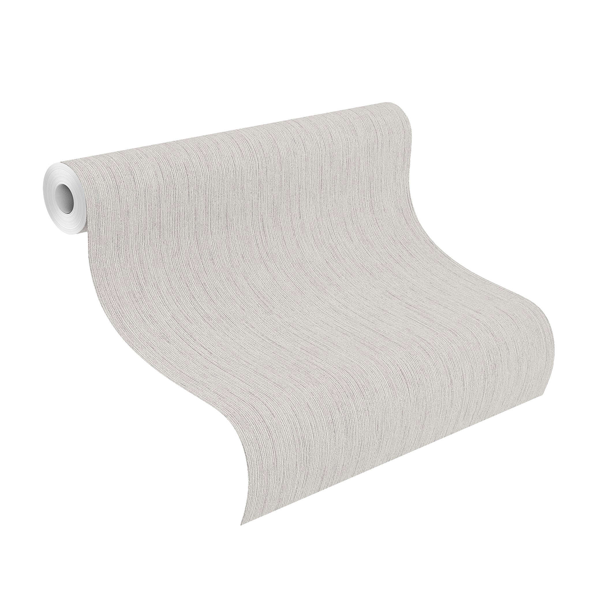 10-536126 Rolle abgerollt 1 Unrolled wallpaper roll with Wallpaper with a vertical texture, fine grooves and a glossy effect