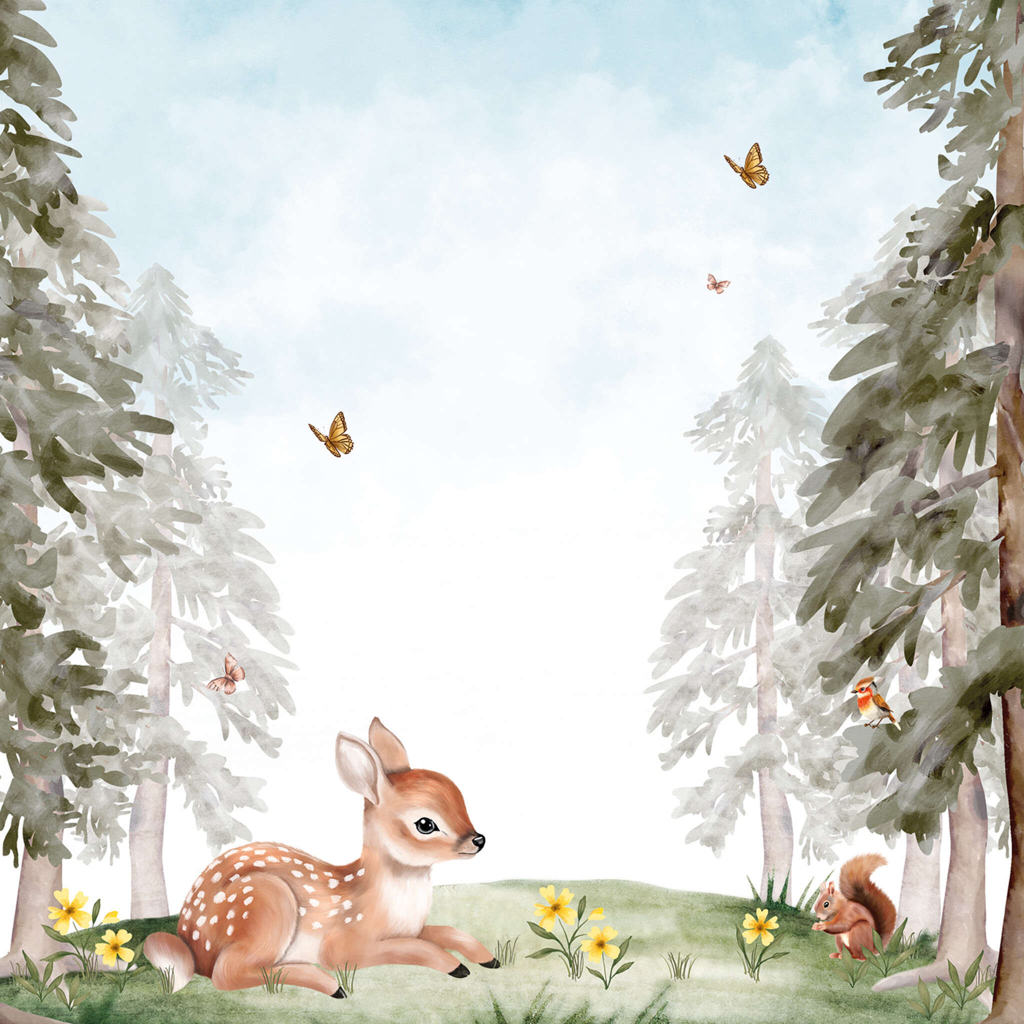 10-300378 D2C Vorschaubild 1 Fototapete Bambi in Braun | Roomblush - RB453