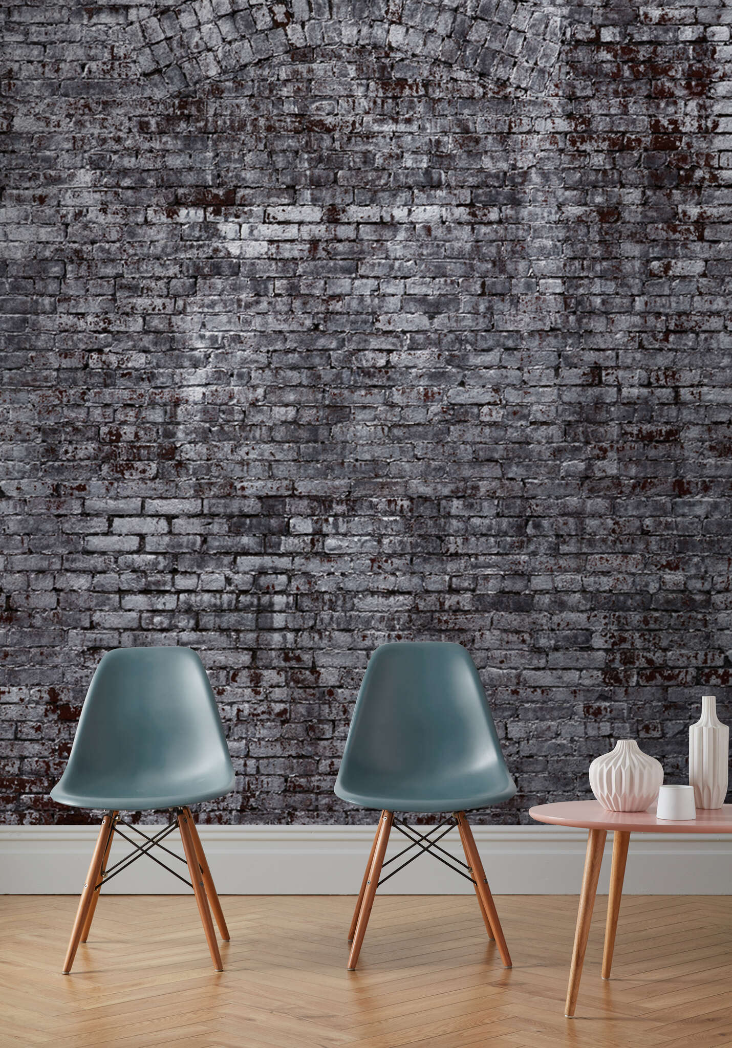 10-940954 Raumsituationen 1 Stone non-woven wallpaper in gray Selection Digital 940954
