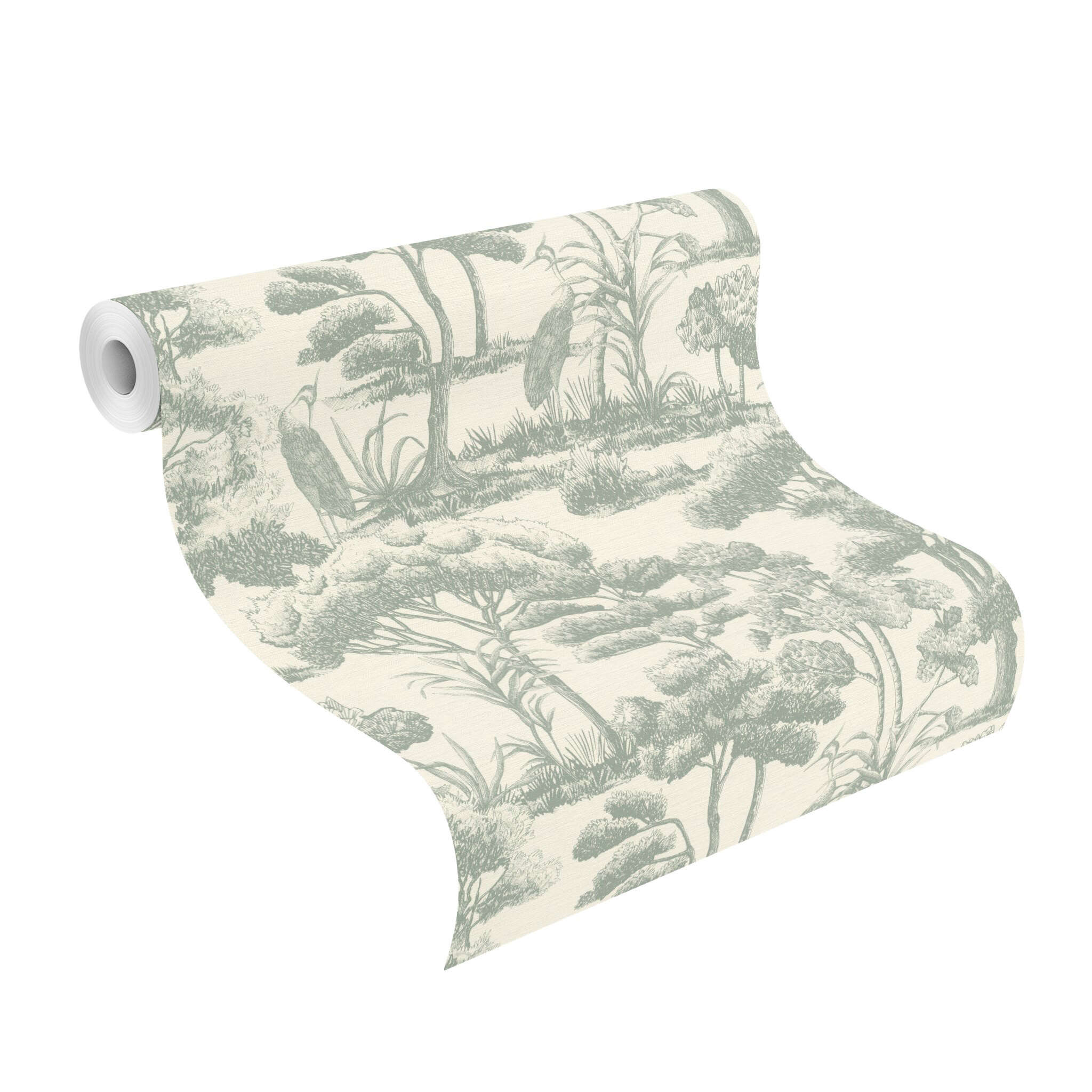 10-794328 Rolle abgerollt 1 Non-woven wallpaper in green Selection vinyl/non-woven 794328