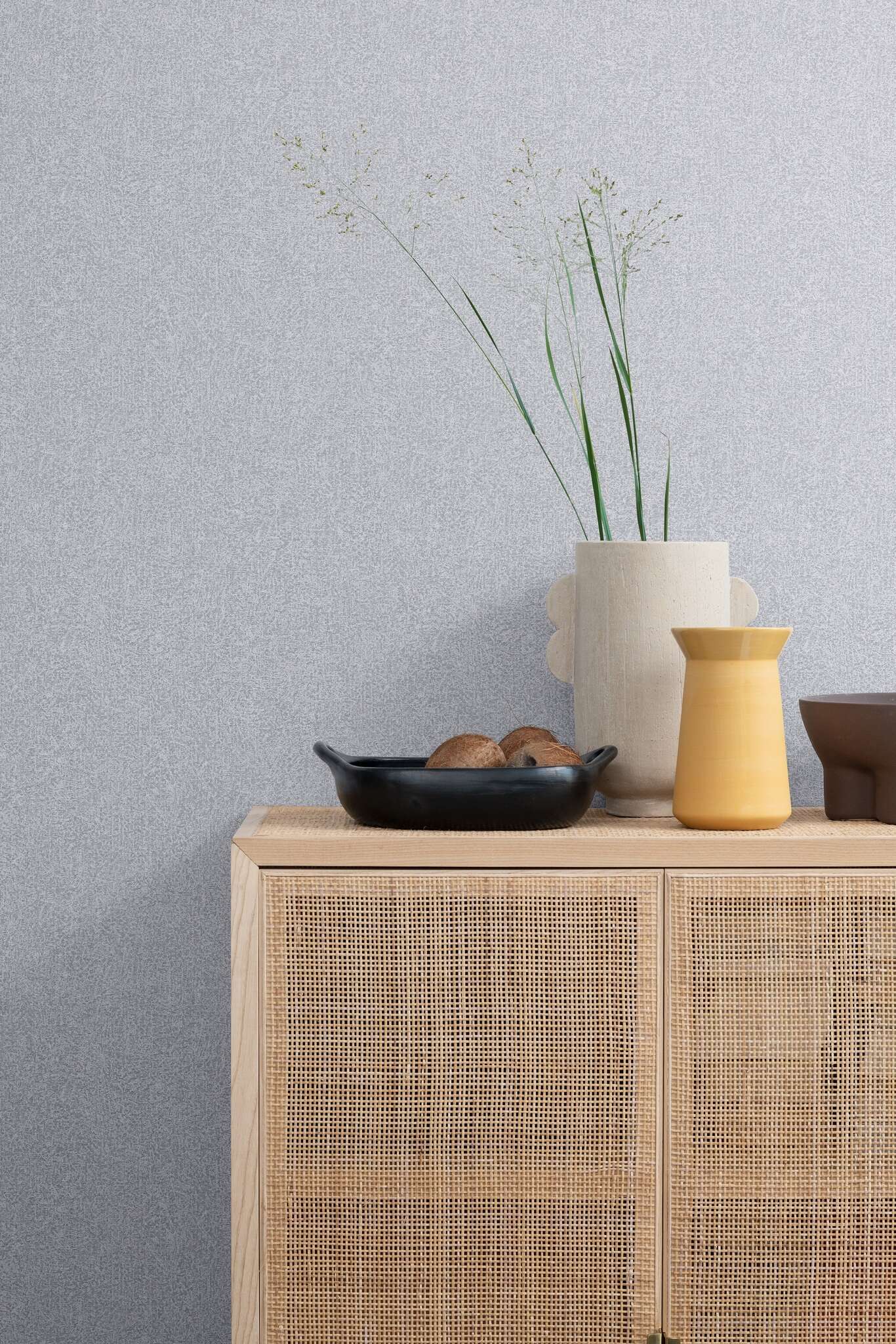 10-554489 Raumbilder 2 Room with Single-colour wallpaper with a textile texture