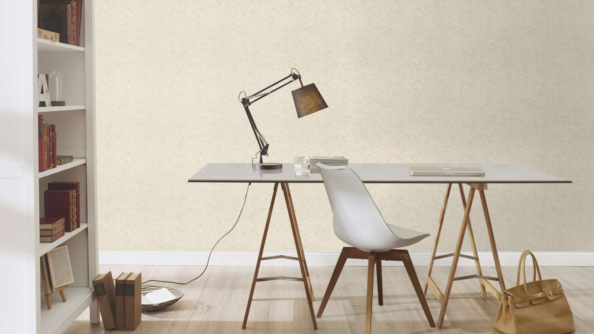 10-600964 Raumsituationen 1 Room with Wallpaper with a natural marble look