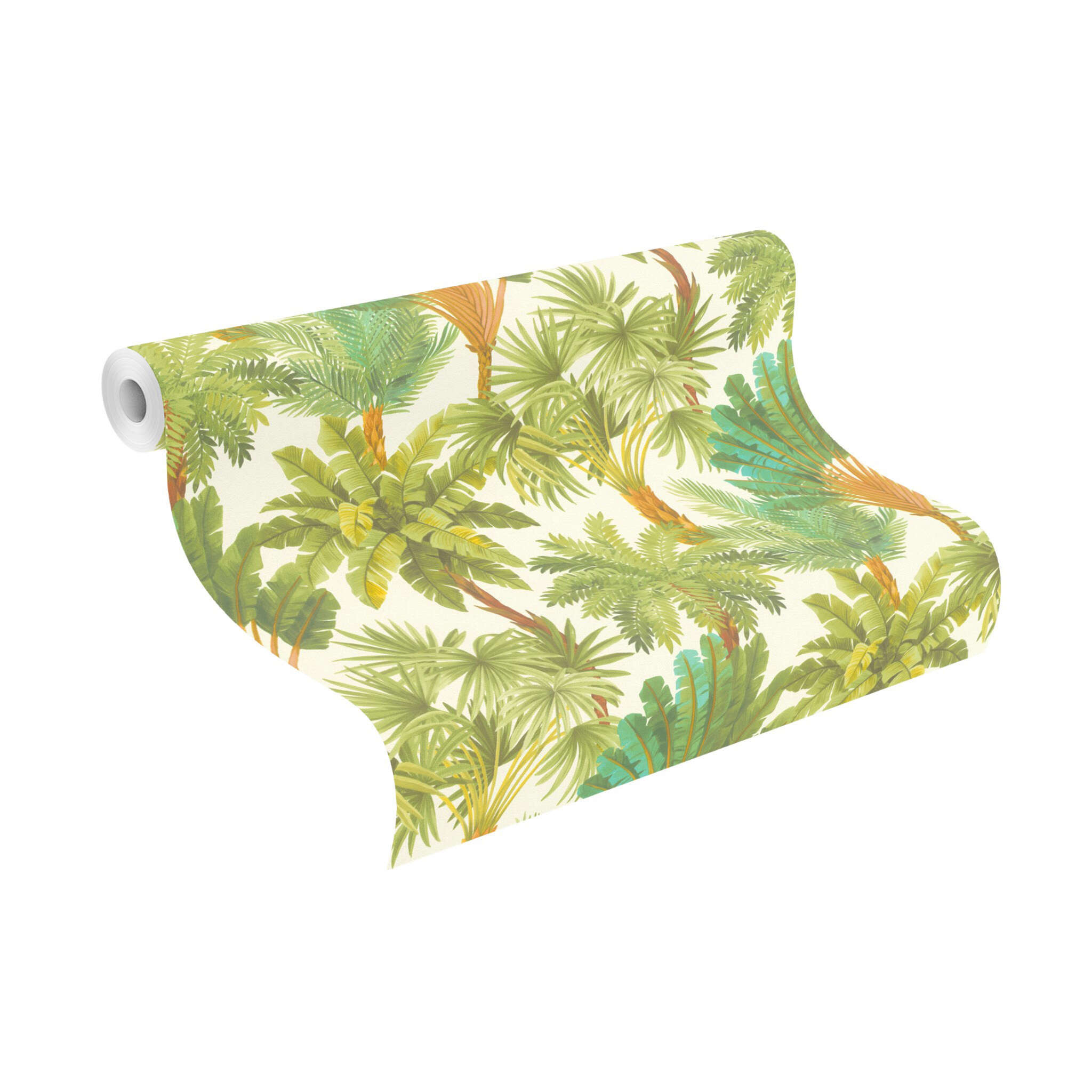 10-478235 Rolle abgerollt 1 Non-woven wallpaper in green-green Selection vinyl/non-woven 478235