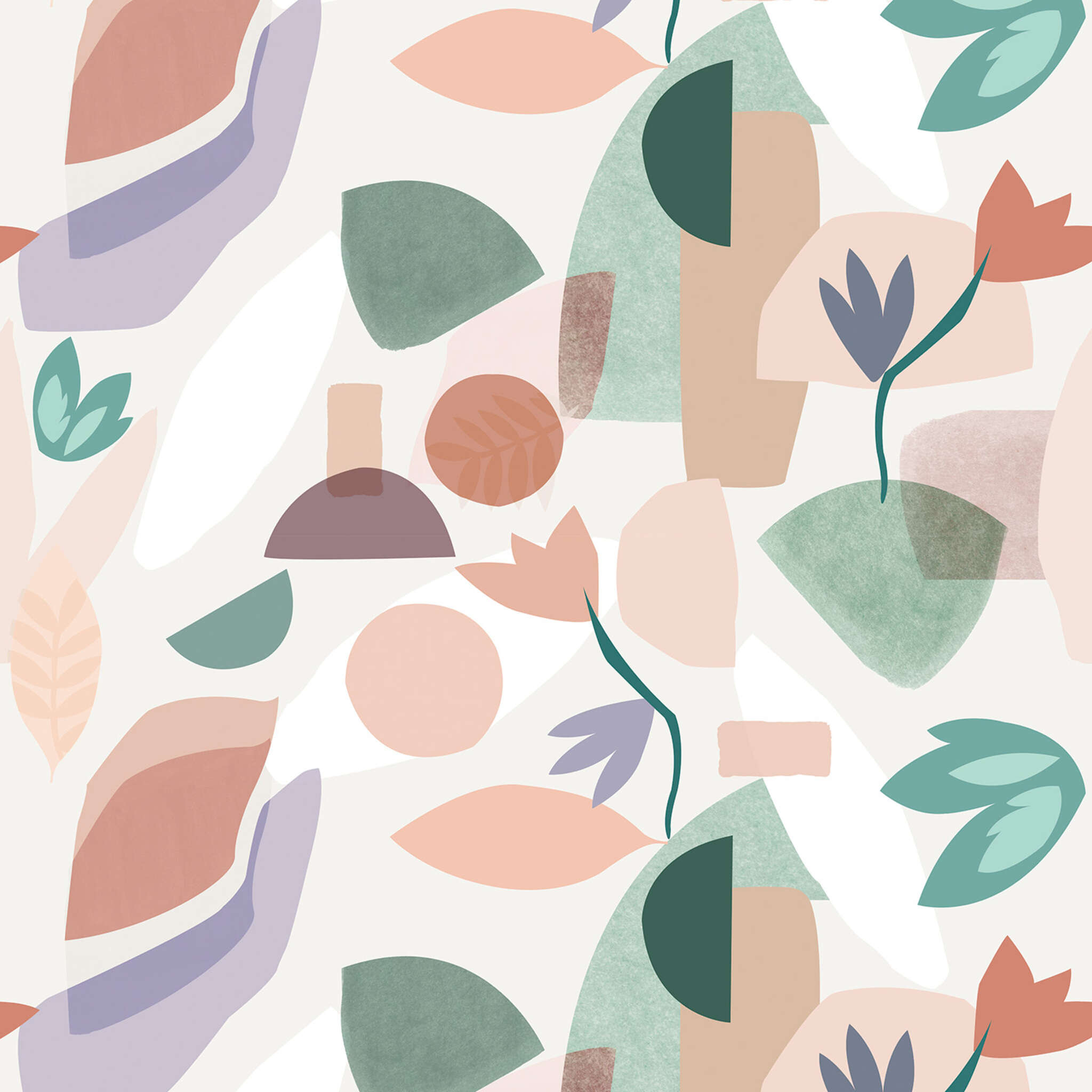 10-300110 D2C Vorschaubild 1 Wall mural Pieces in Green | Roomblush - RB255