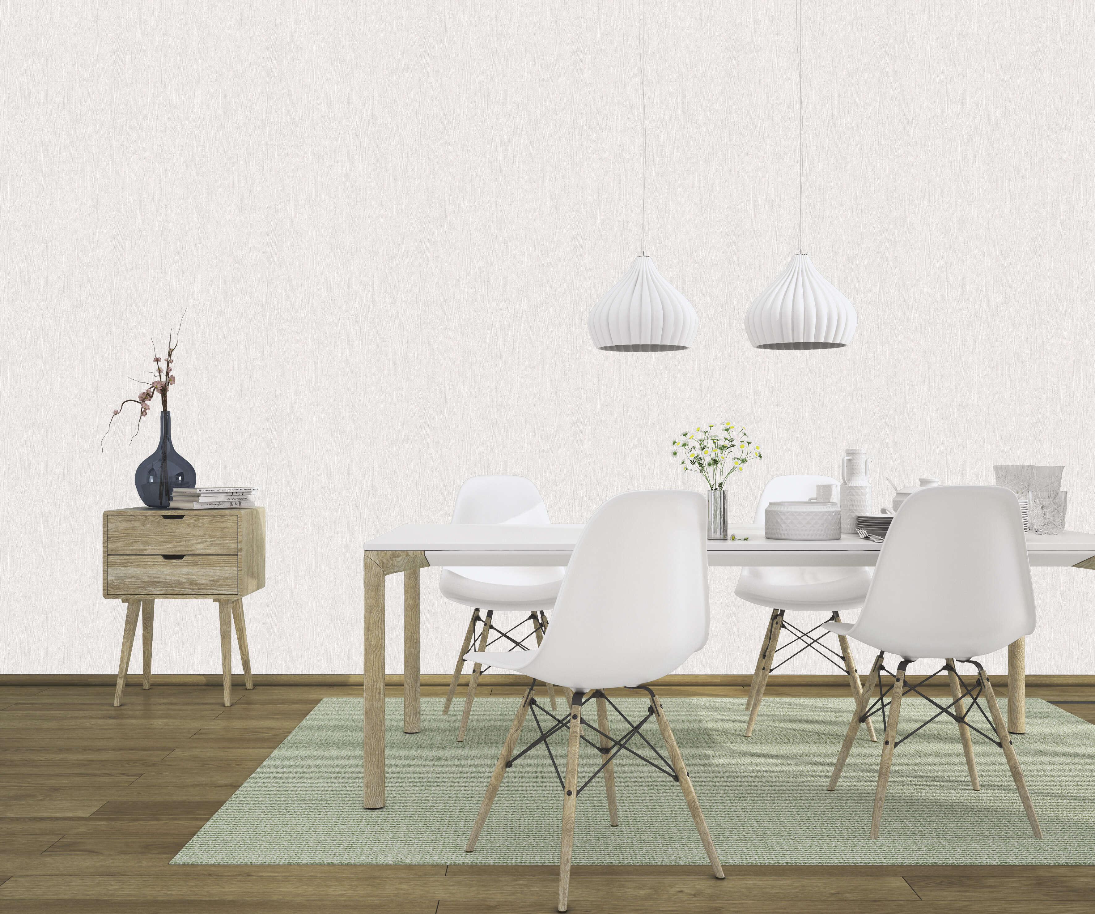 10-415766 Raumbilder (automatisch) 3 Non-woven wallpaper in white Selection 415766
