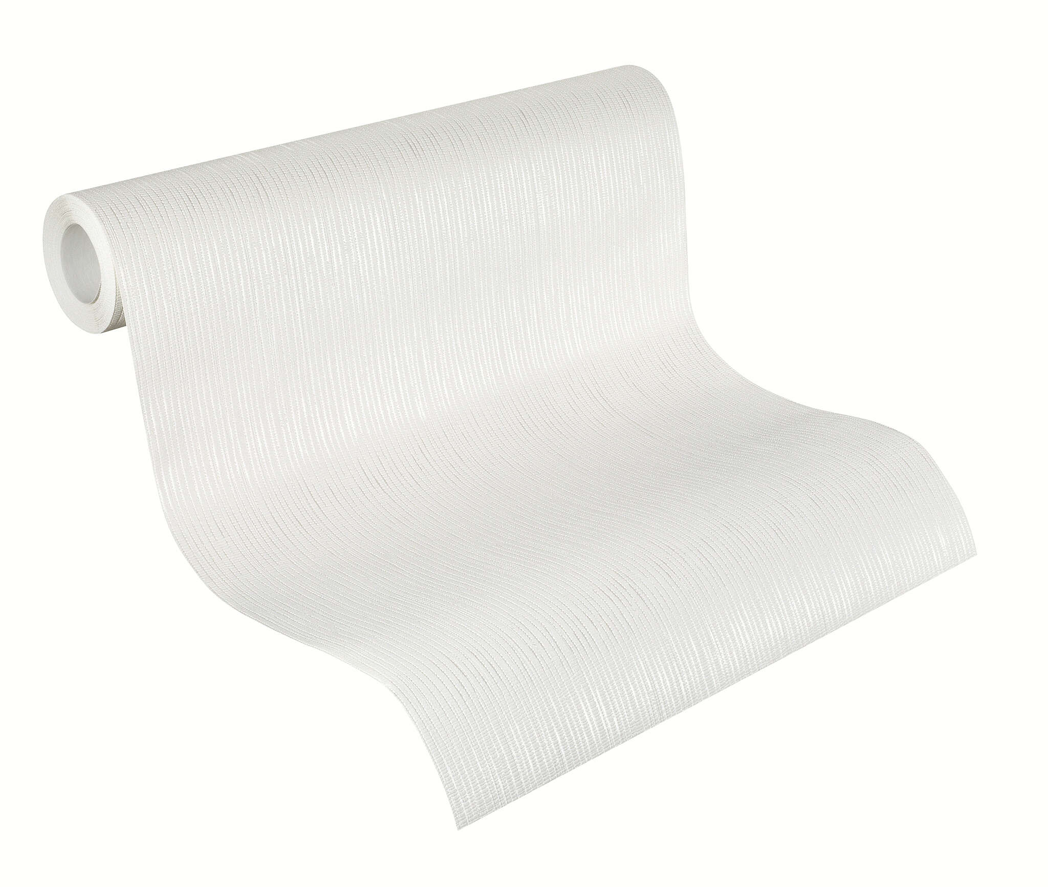 10-754001 Rolle abgerollt 1 Textile texture non-woven wallpaper in white Our best 2027 754001