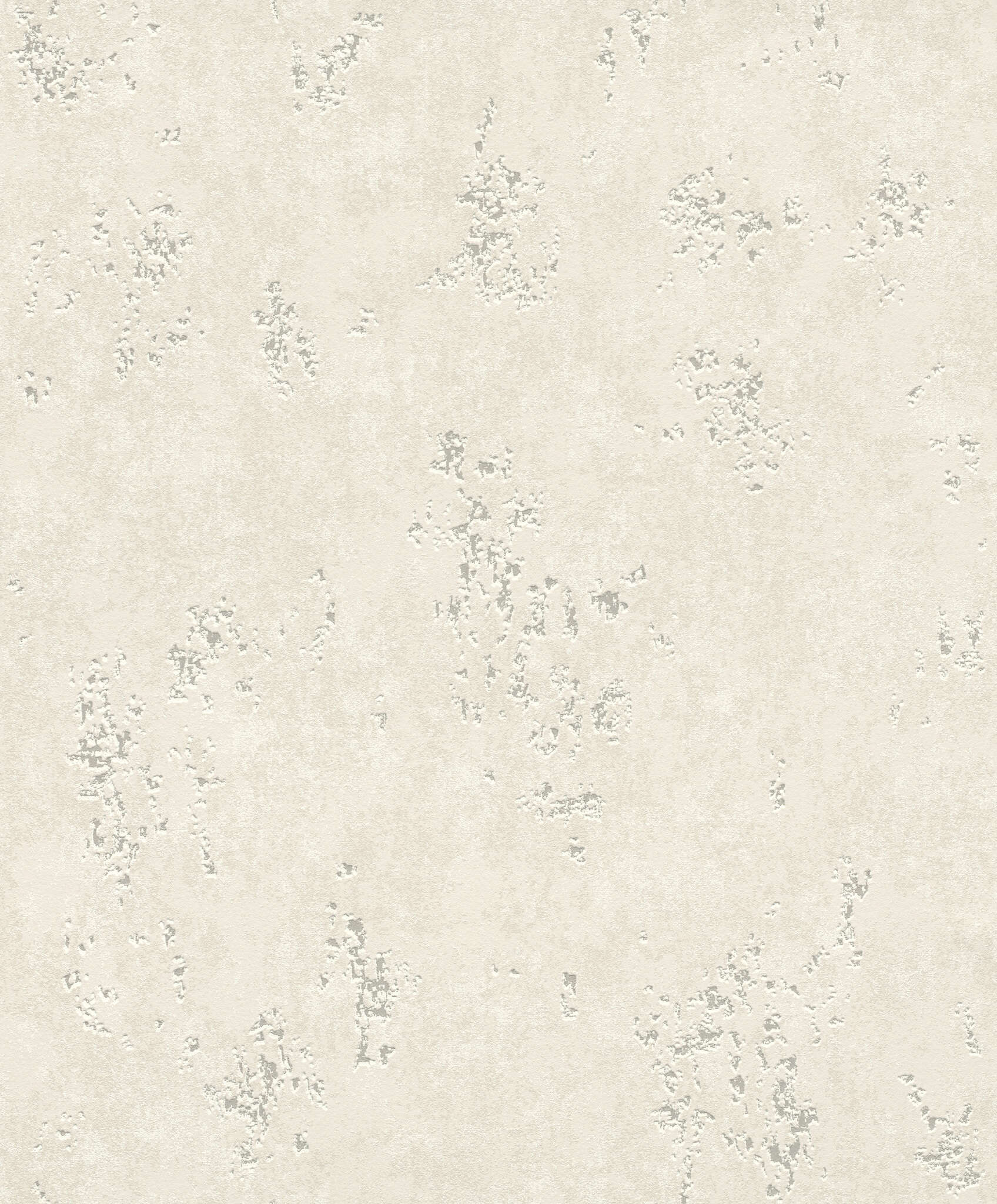 10-315738 Artikelscan 1 Naturweiße Tapete mit unregelmäßigem Patinaeffekt für zurückhaltend klassische Räume.