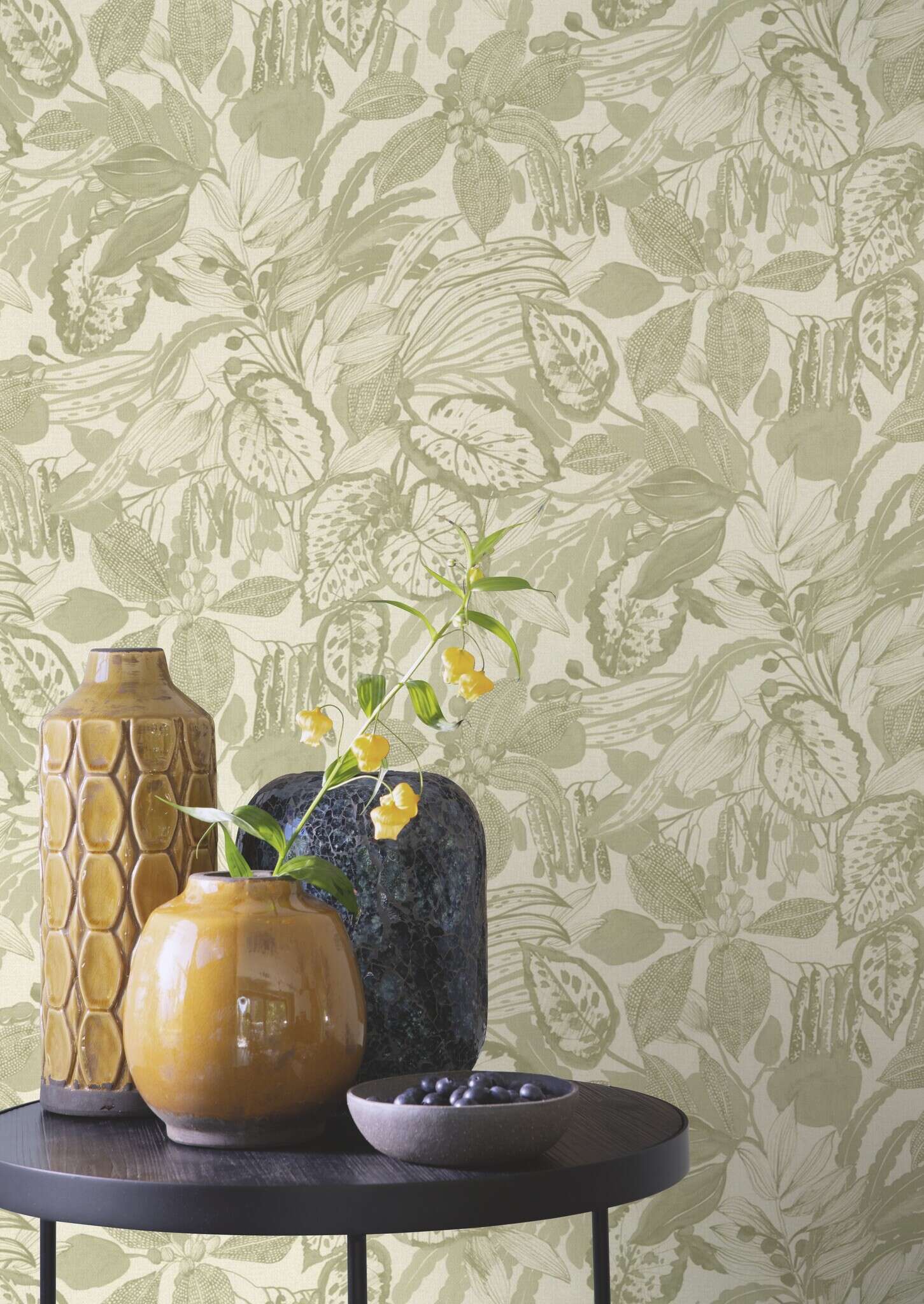 10-983036 Raumsituationen 2 Non-woven wallpaper in green-petrol Novella XL 983036