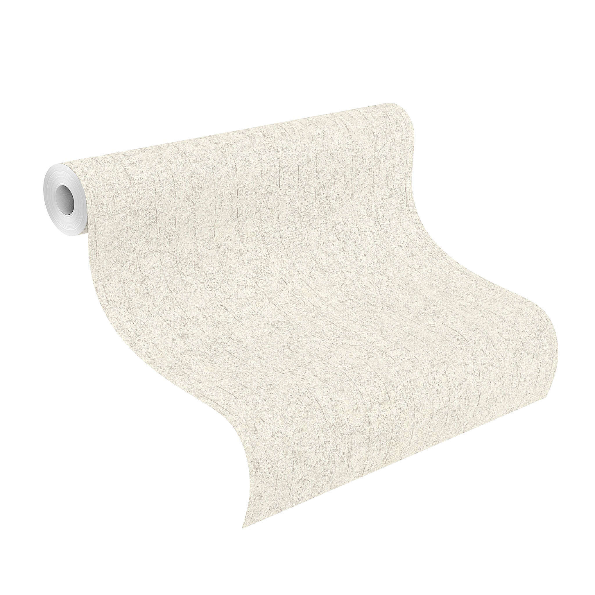 10-499216 Rolle abgerollt 1 Unrolled wallpaper roll with Wallpaper with concrete look