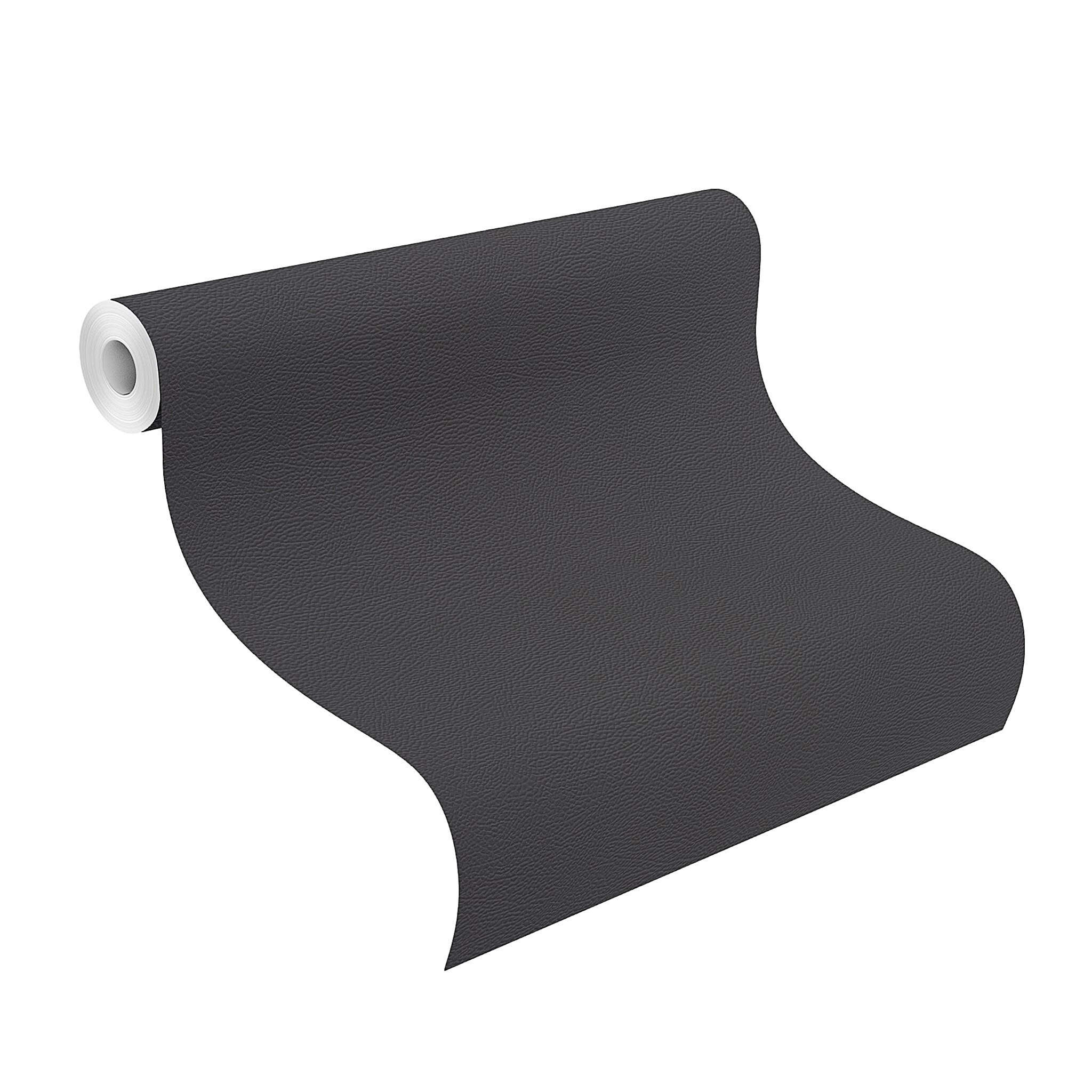 10-752656 Rolle abgerollt 1 Rouleau de déroulé avec Papier peint uni aspect cuir