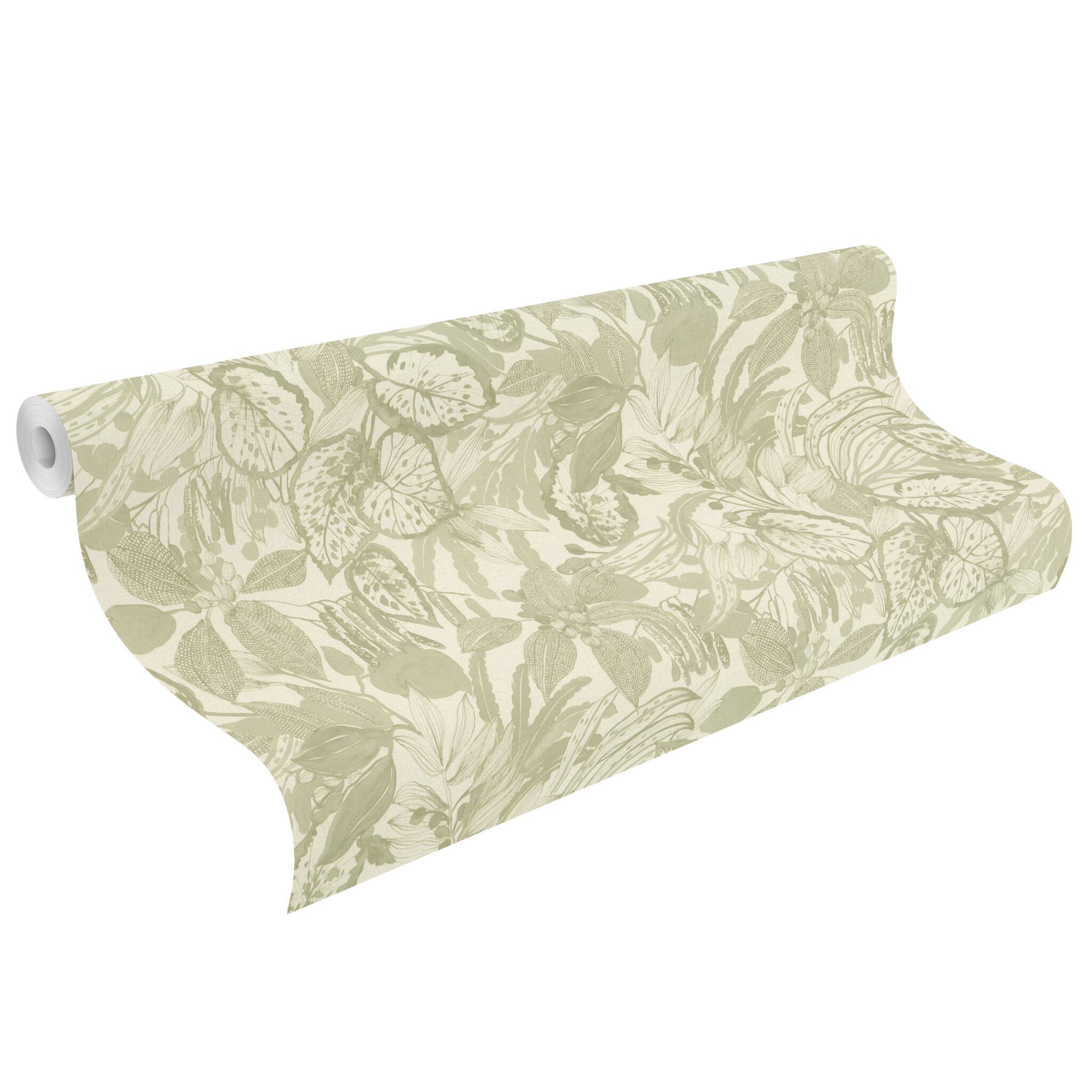 10-983036 Rolle abgerollt 1 Papier peint intissé vert pétrole Novella XL 983036