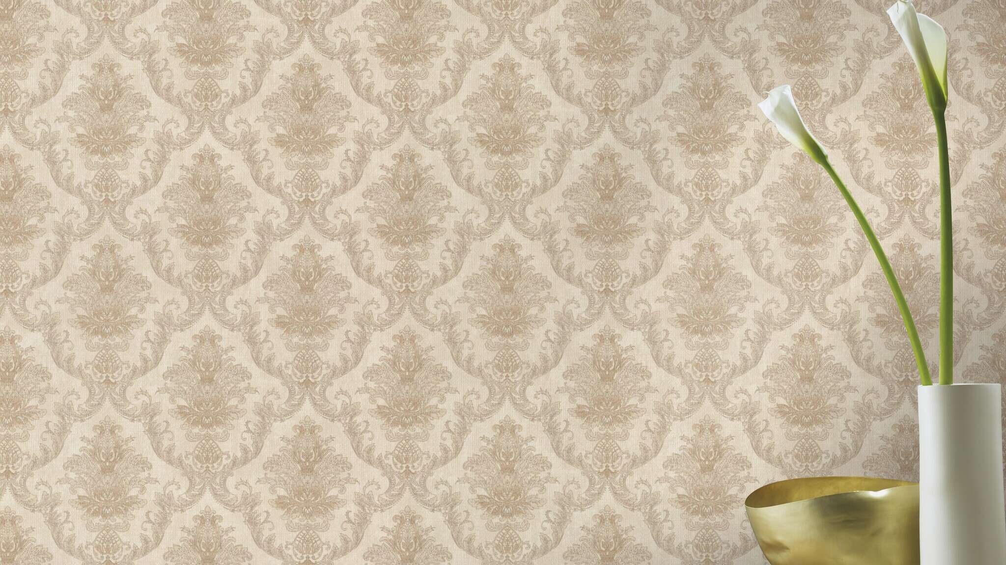 10-941265 Raumsituationen 1 Ornamente Vliestapete in Beige-türkis Golden Hour 941265