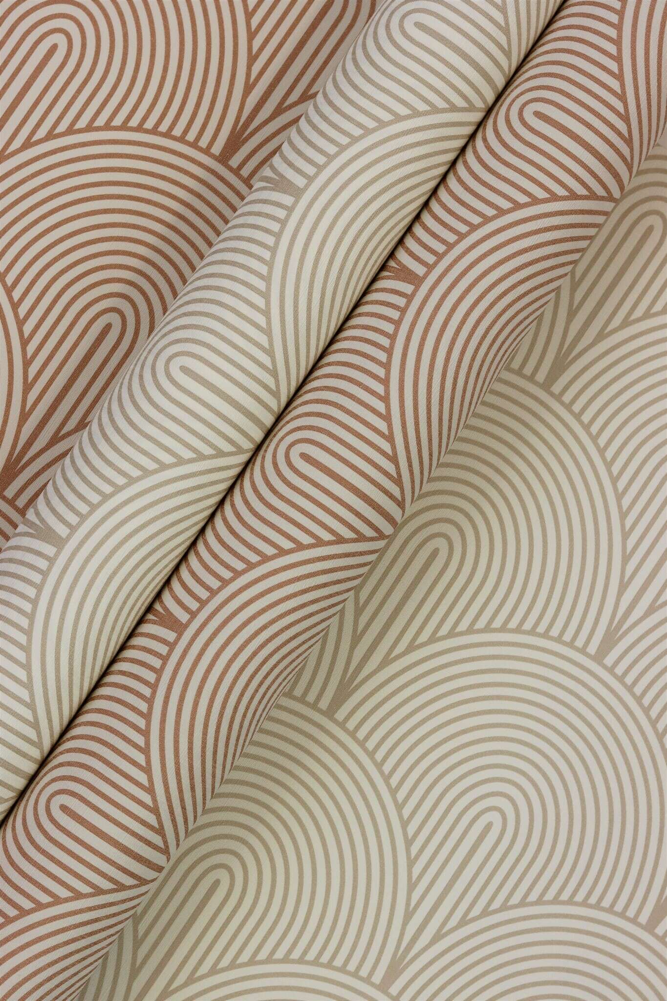 10-689716 Detailaufnahmen 3 Detailed image of Vintage wallpaper with curved lines in Art Deco style
