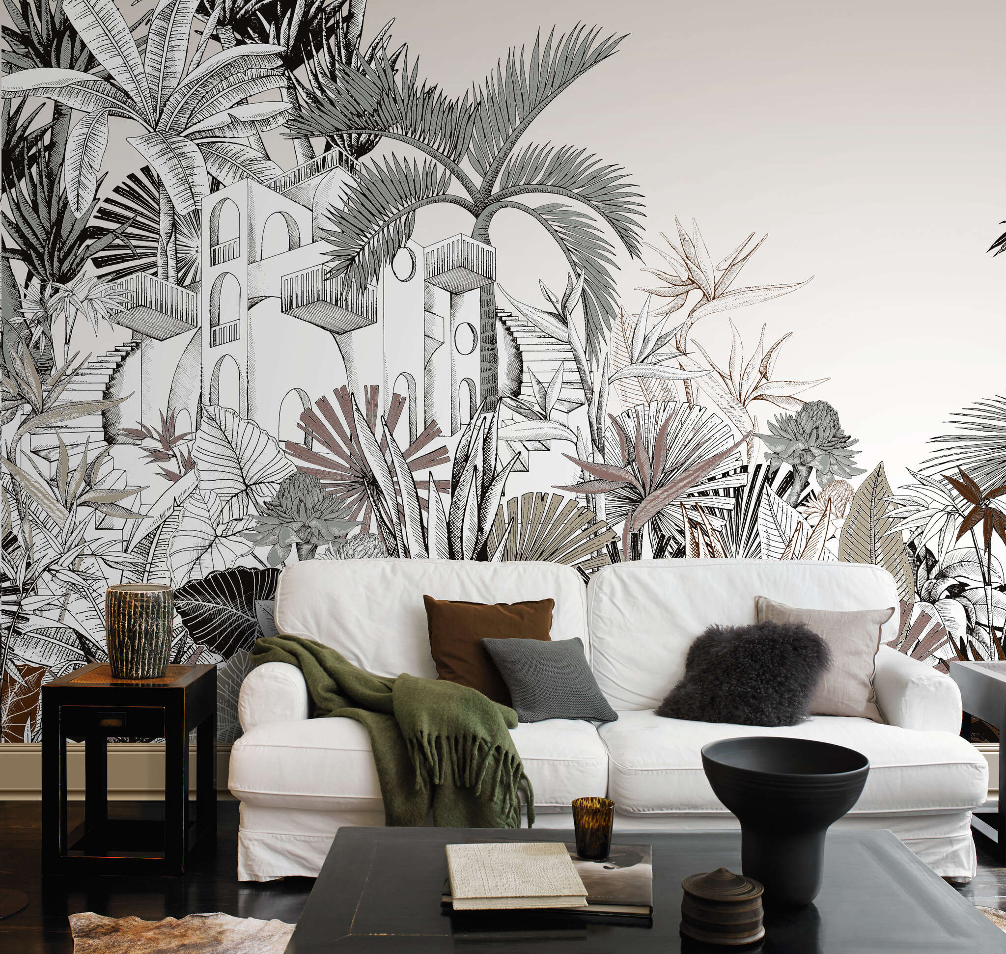10-688139 Raumbilder 1 Jungle wall mural - Tropical House 688139