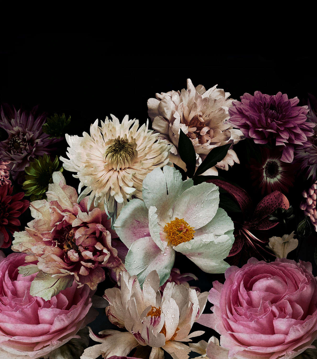 363821 - Wandbild - Blumenpracht XXL mit Rosen, Dahlien und mehr magicwalls photo wallpaper 363821