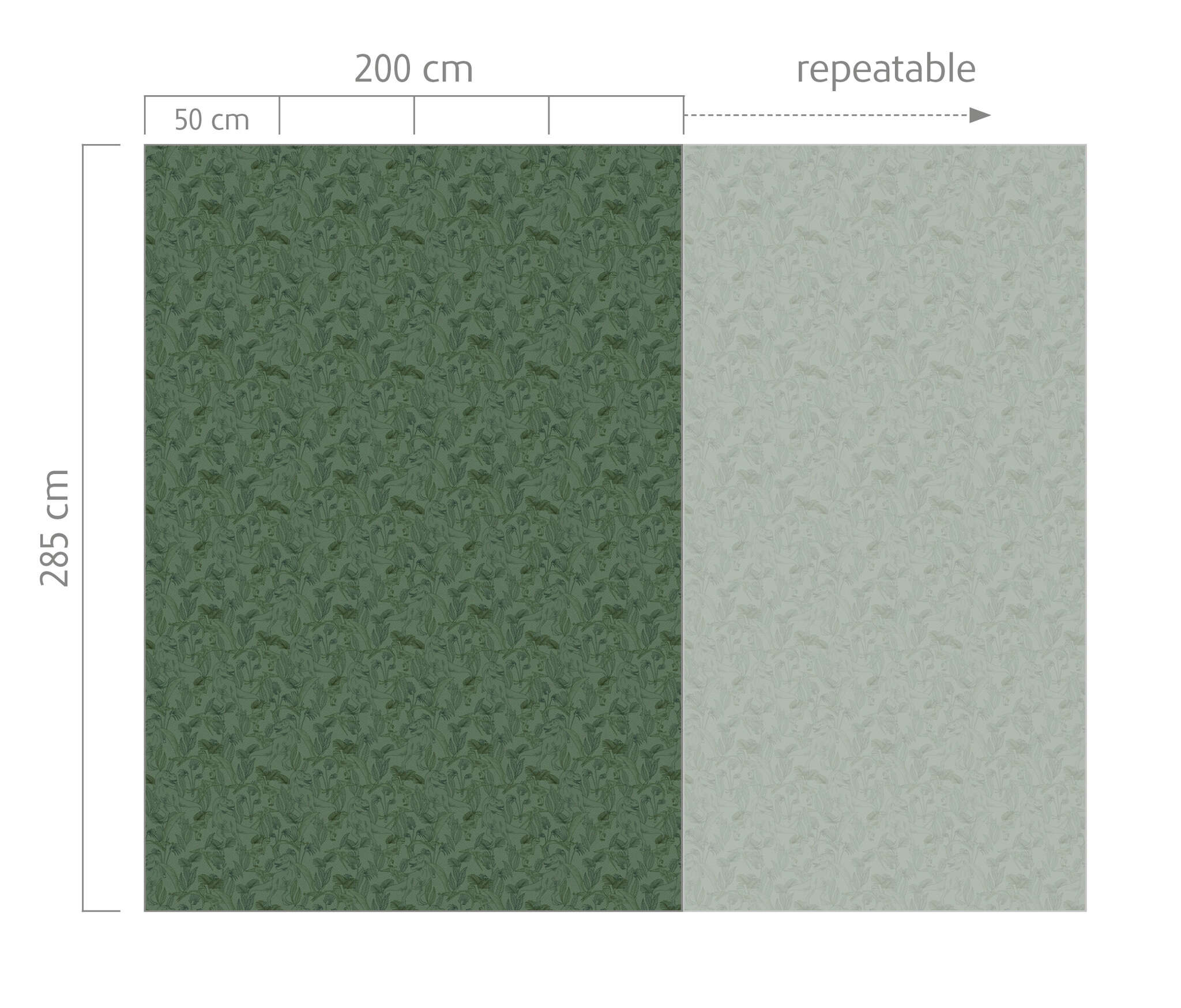 10-300131 Bildauschnitt 1 Wall mural Dino in Green | Roomblush - RB224
