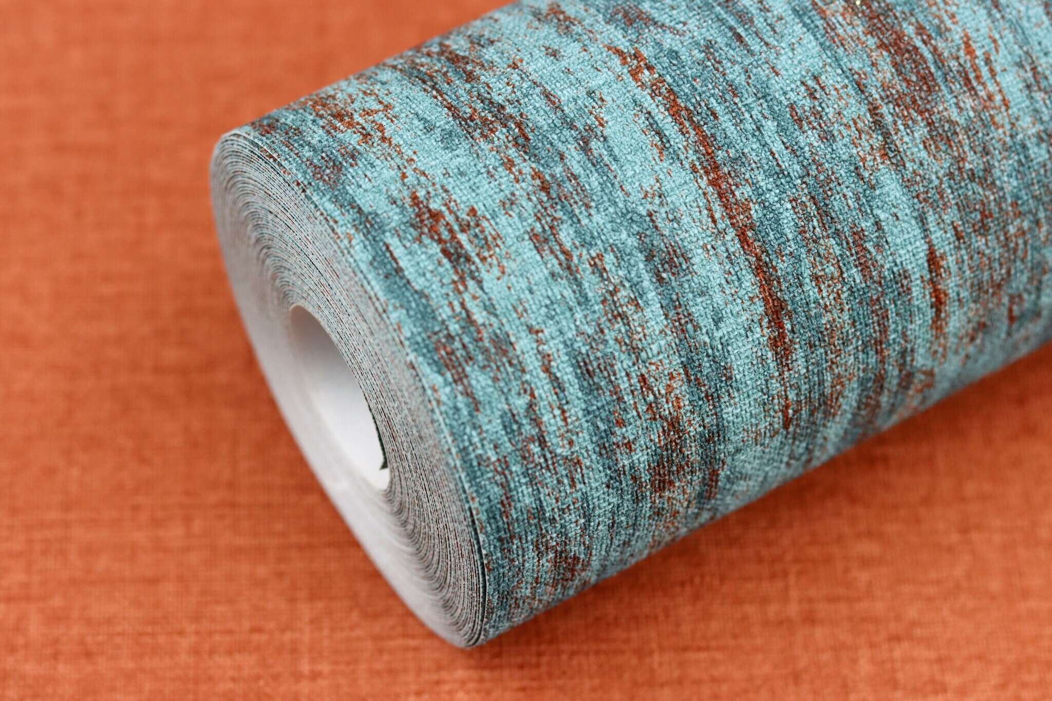 10-704235 Detailaufnahmen 1 Non-woven wallpaper in turquoise-dark turquoise Selection 704235