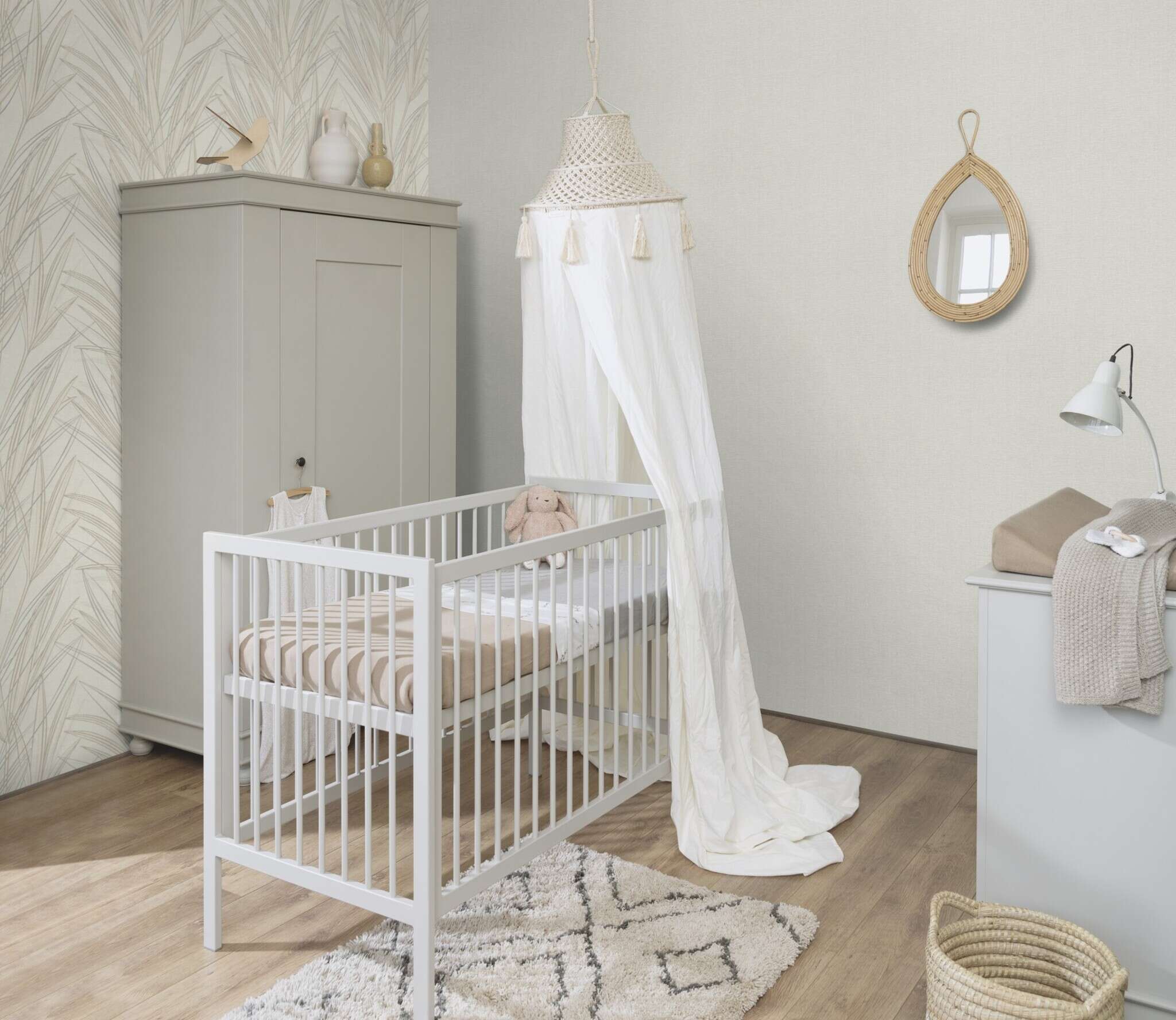 10-654004 Raumsituationen 4 Herbes papier peint intissé blanc-crème Welcome Home 654004