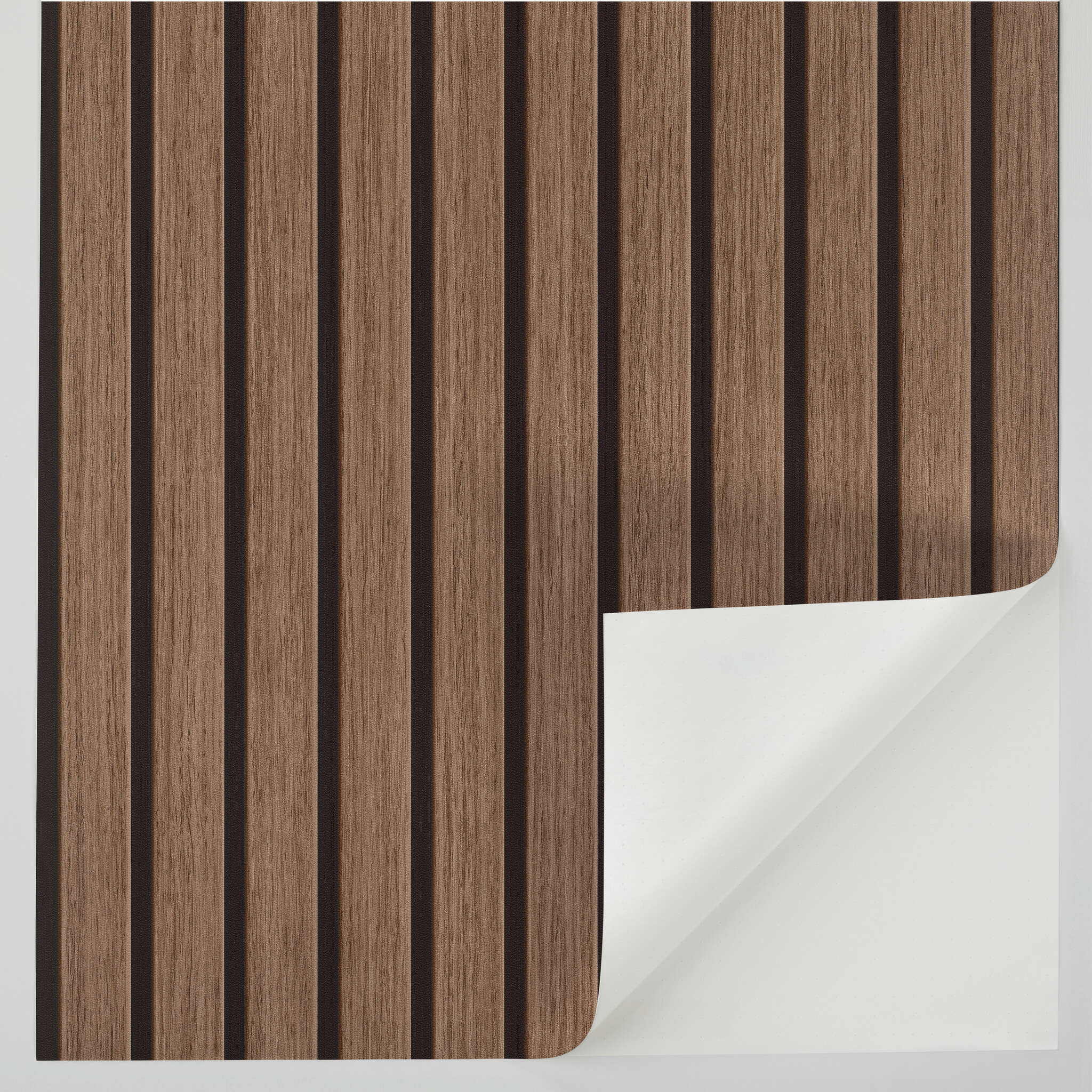 10-370119 Detailaufnahmen 3 Echo 370119 self-adhesive wallpaper - 3D wooden panels in dark brown