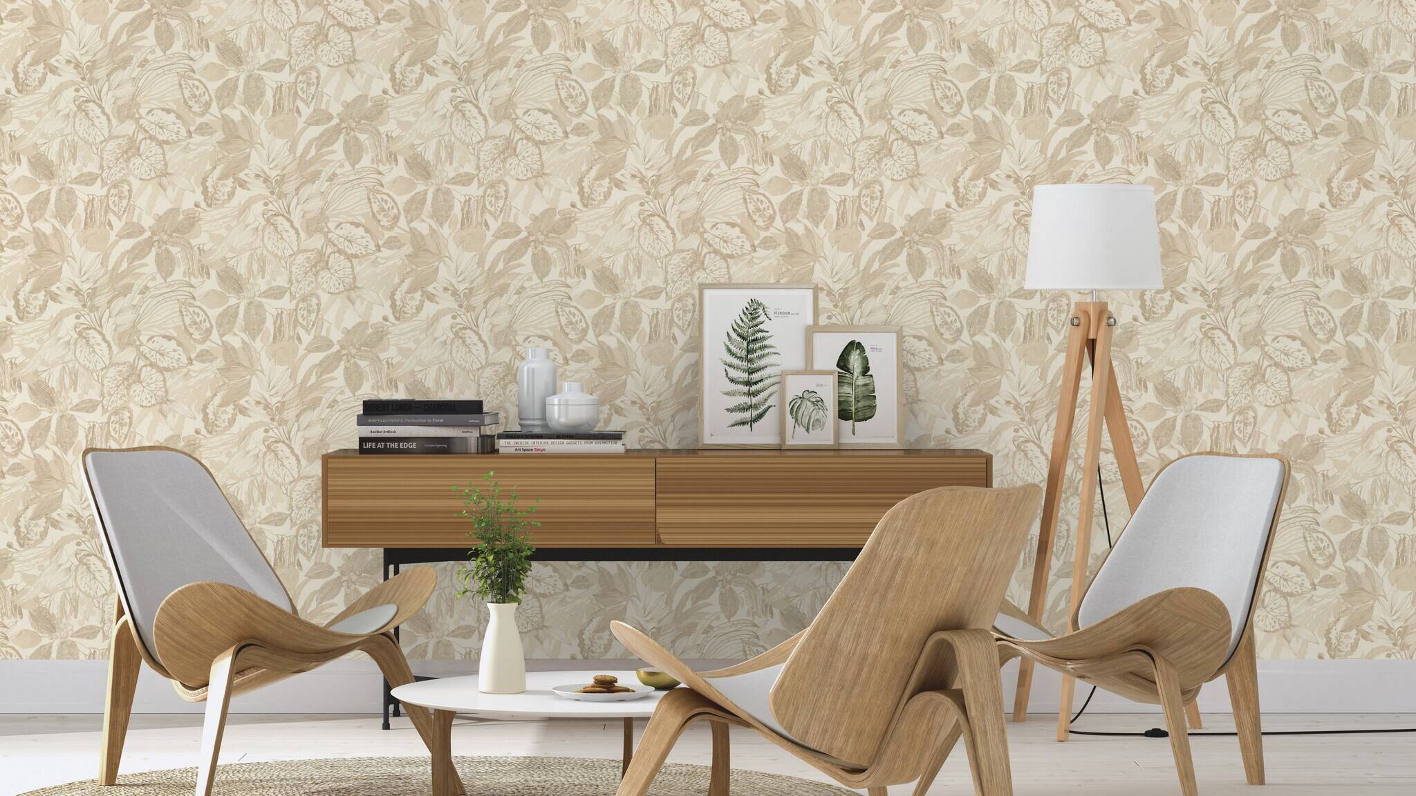 10-983012 Raumsituationen 2 Papier peint intissé beige-pétrole Novella XL 983012