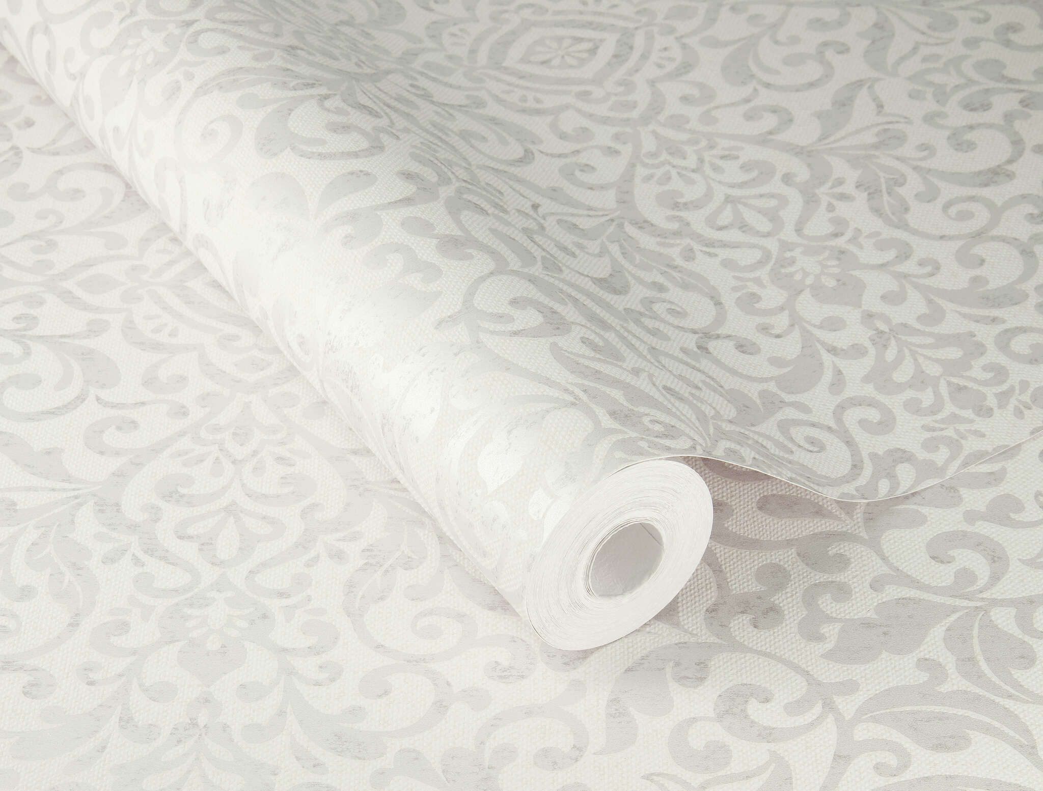 10-412055 Detailaufnahmen 1 Papier peint intissé damassé blanc In Bloom - Rosalie 412055