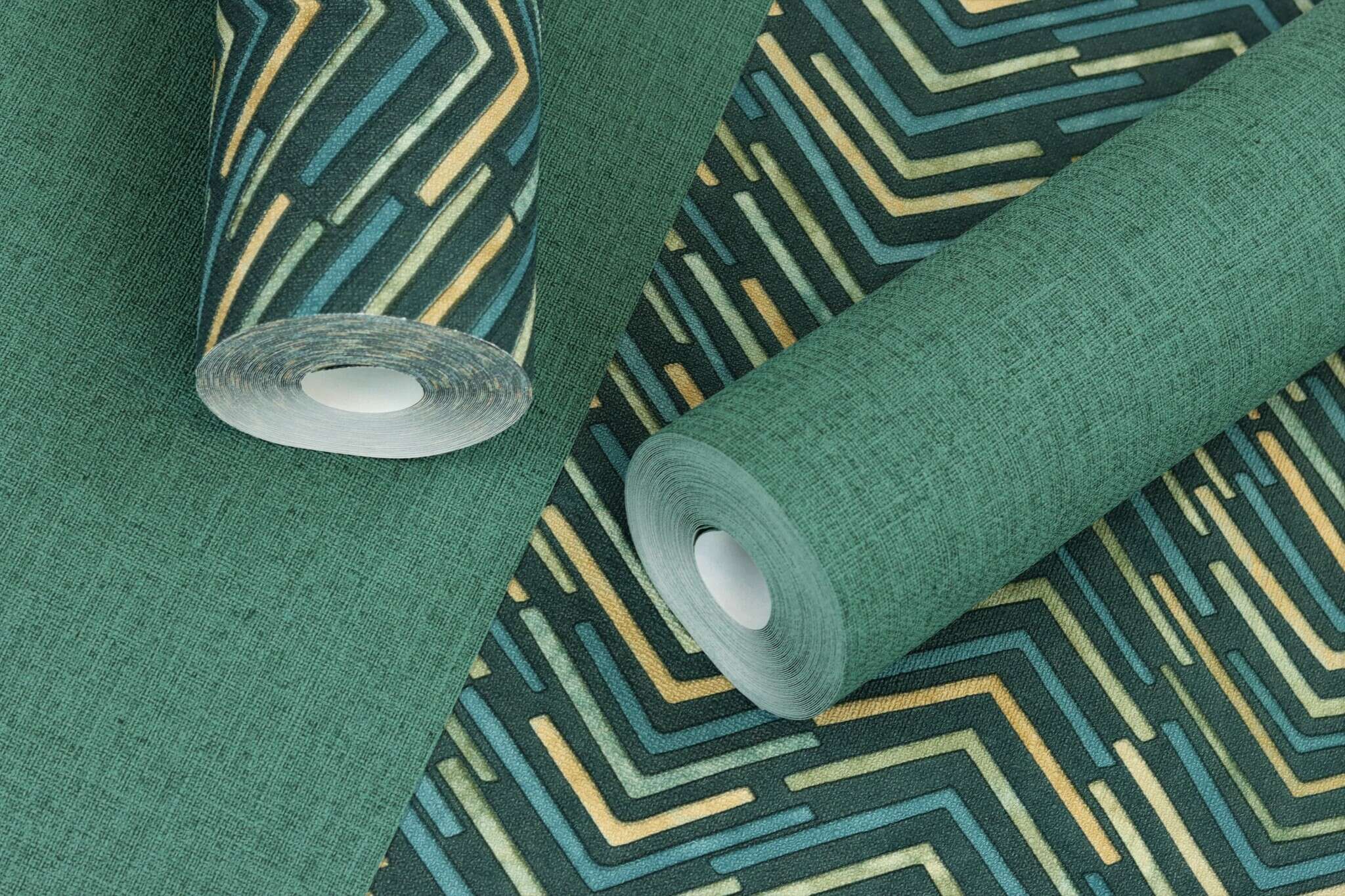 10-560985 Detailaufnahmen 10 Graphic non-woven wallpaper in green-petrol Selection 560985